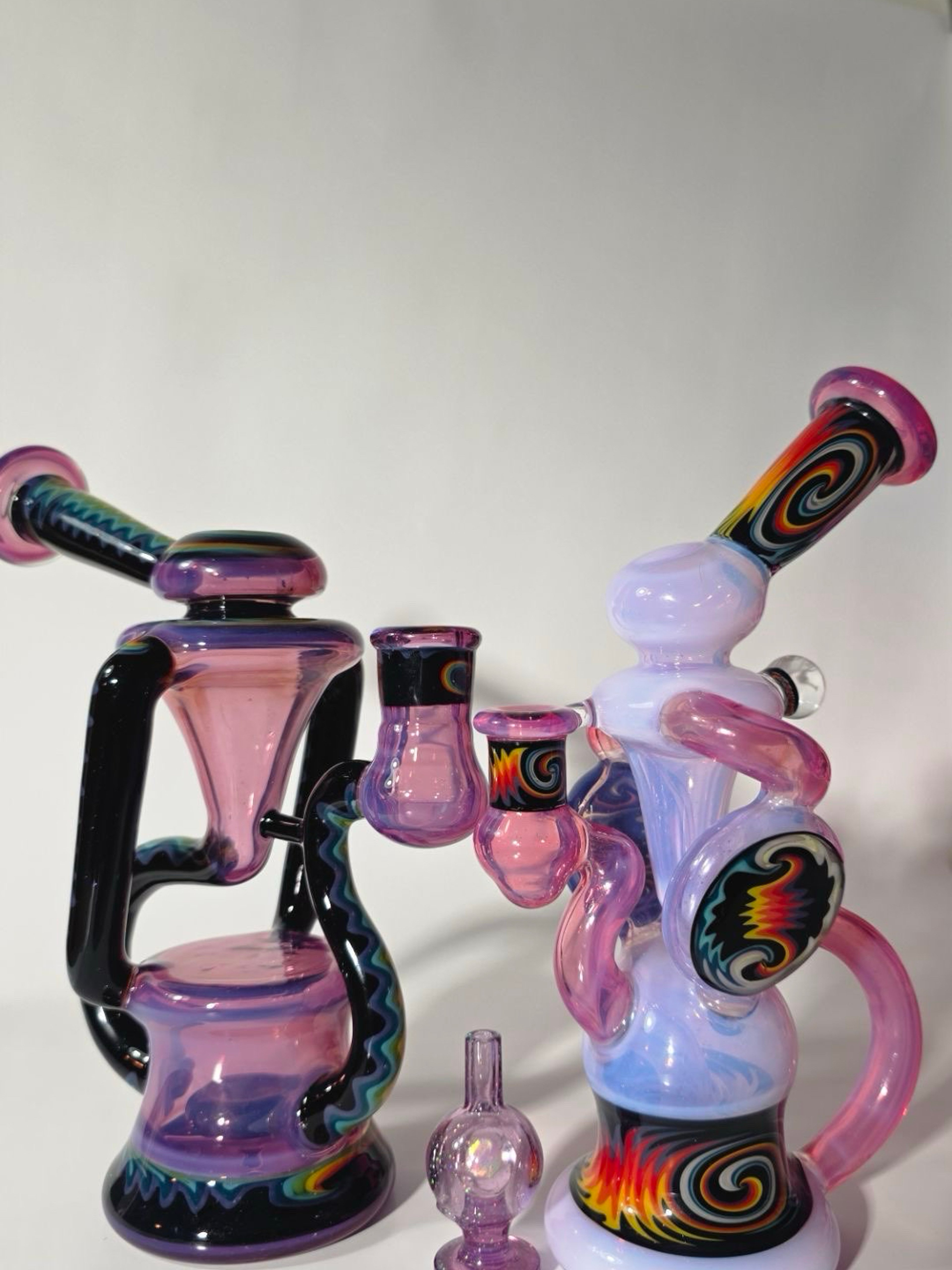Tiny Mike glass fully worked recycler image 0