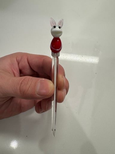 Preview pic of Piggy glass dabber awesome red/white