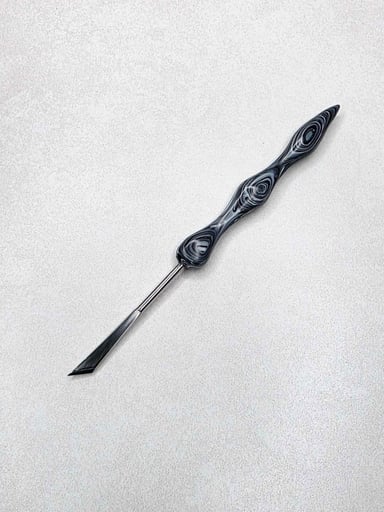 Preview pic of The "Ashfall Relic" Handmade Recycled HDPE Plastic Wax Clay Carving Tool
