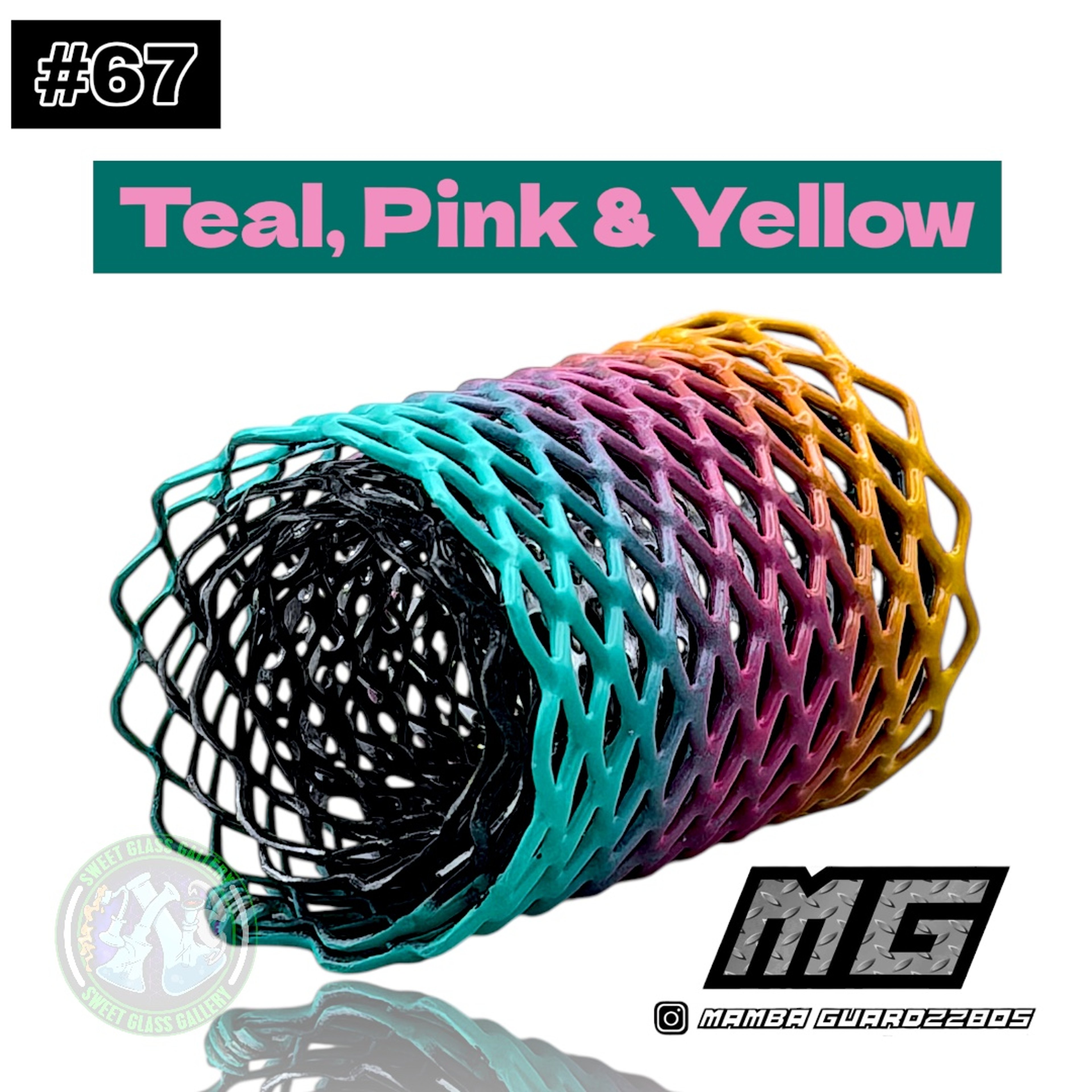 Mamba Guardzz - Heat Cage #67 - Blazer GT8000 Guard (Teal, Pink & Yellow) image 0