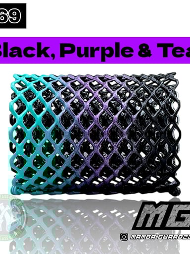 Preview pic of Mamba Guardzz - Heat Cage #69 - Blazer GT8000 Guard (Black, Purple & Teal)