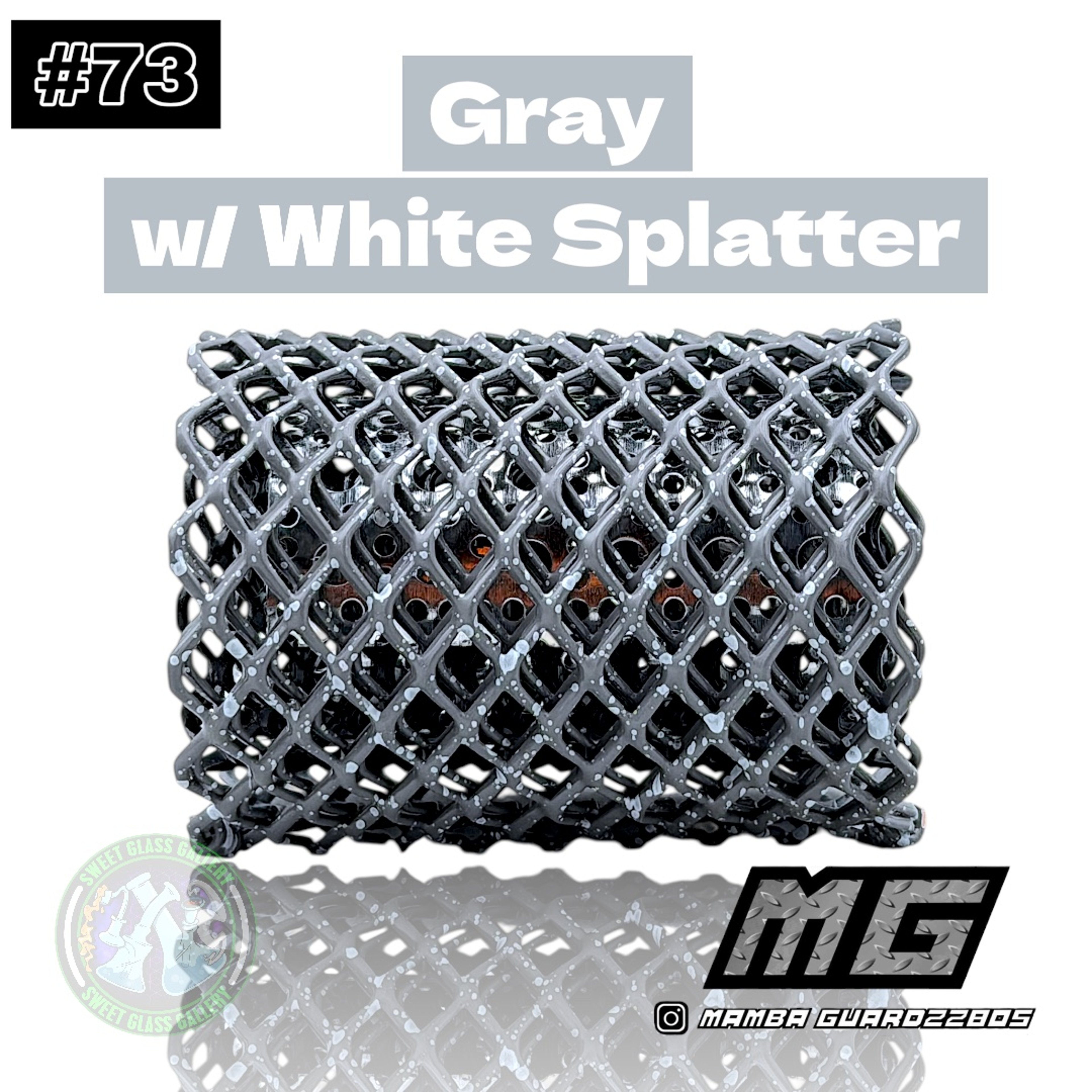 Preview pic of Mamba Guardzz - Heat Cage #73 - Blazer GT8000 Guard (Gray w/ White Splatter)