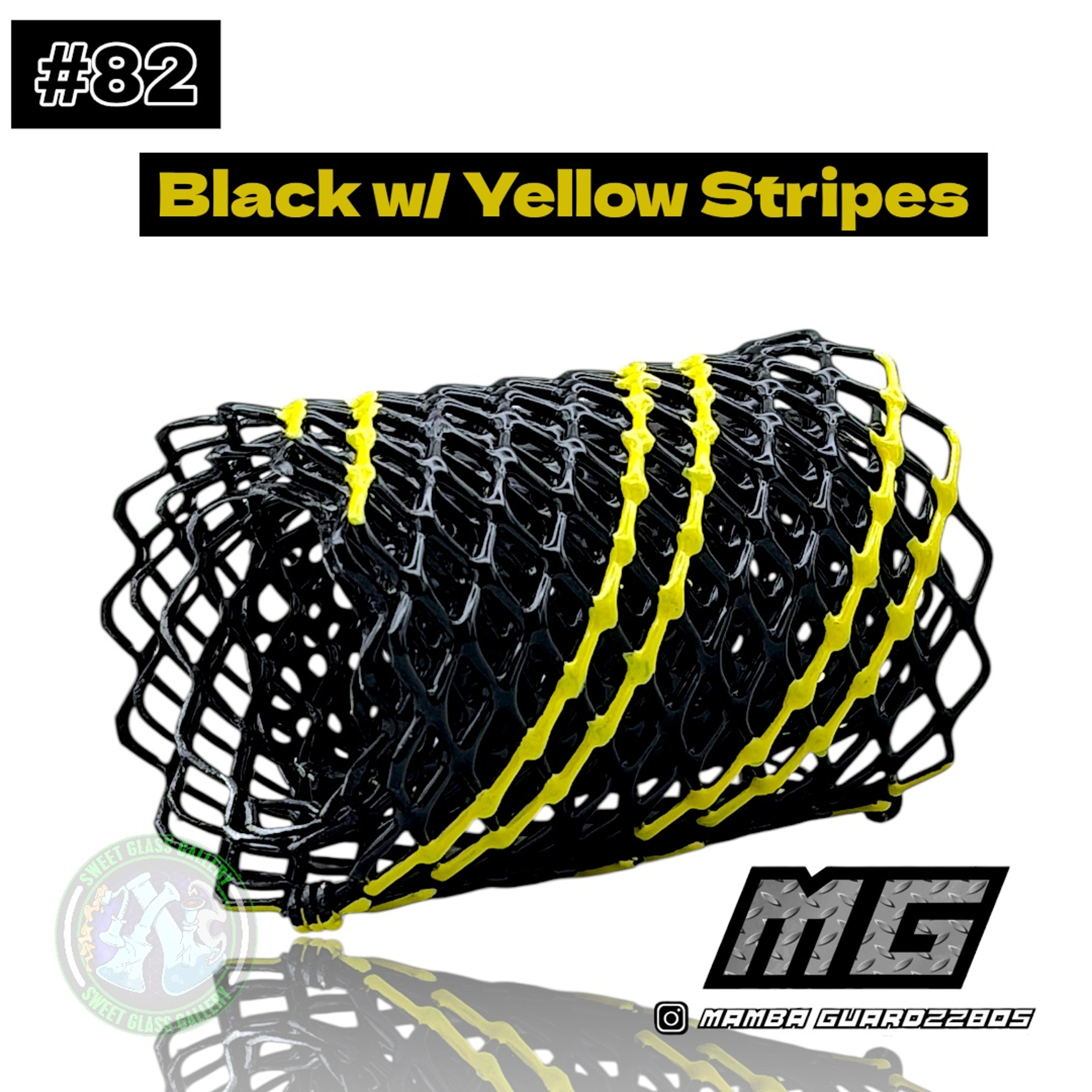 Preview pic of Mamba Guardzz - Heat Cage #82 - Blazer GT8000 Guard (Black w/ Yellow Stripes)