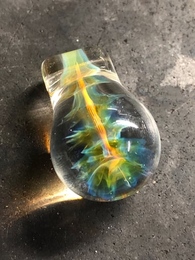 Preview pic of Sliver fume honey comb pendent