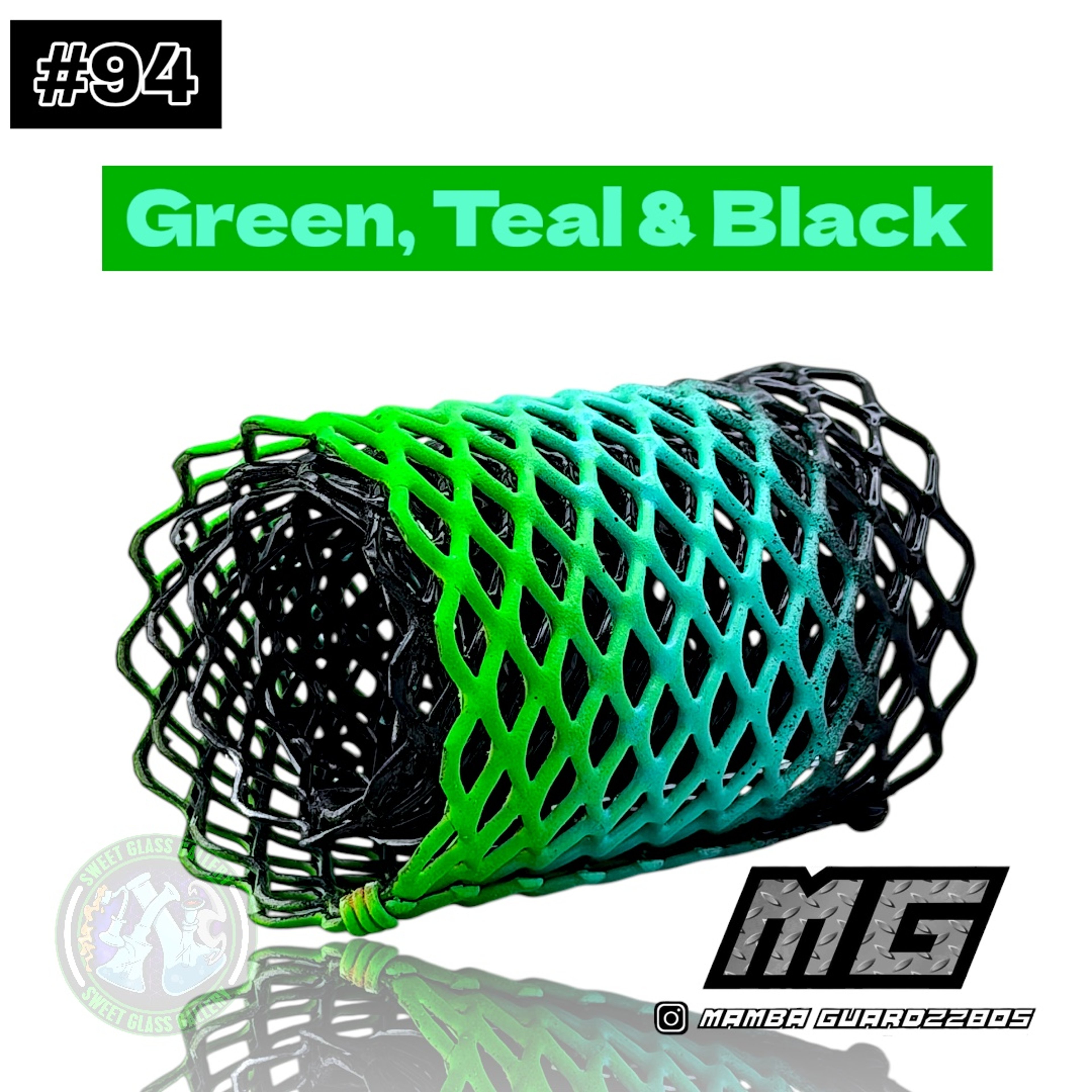 Preview pic of Mamba Guardzz - Heat Cage #94 - Blazer GT8000 Guard (Green, Teal & Black)