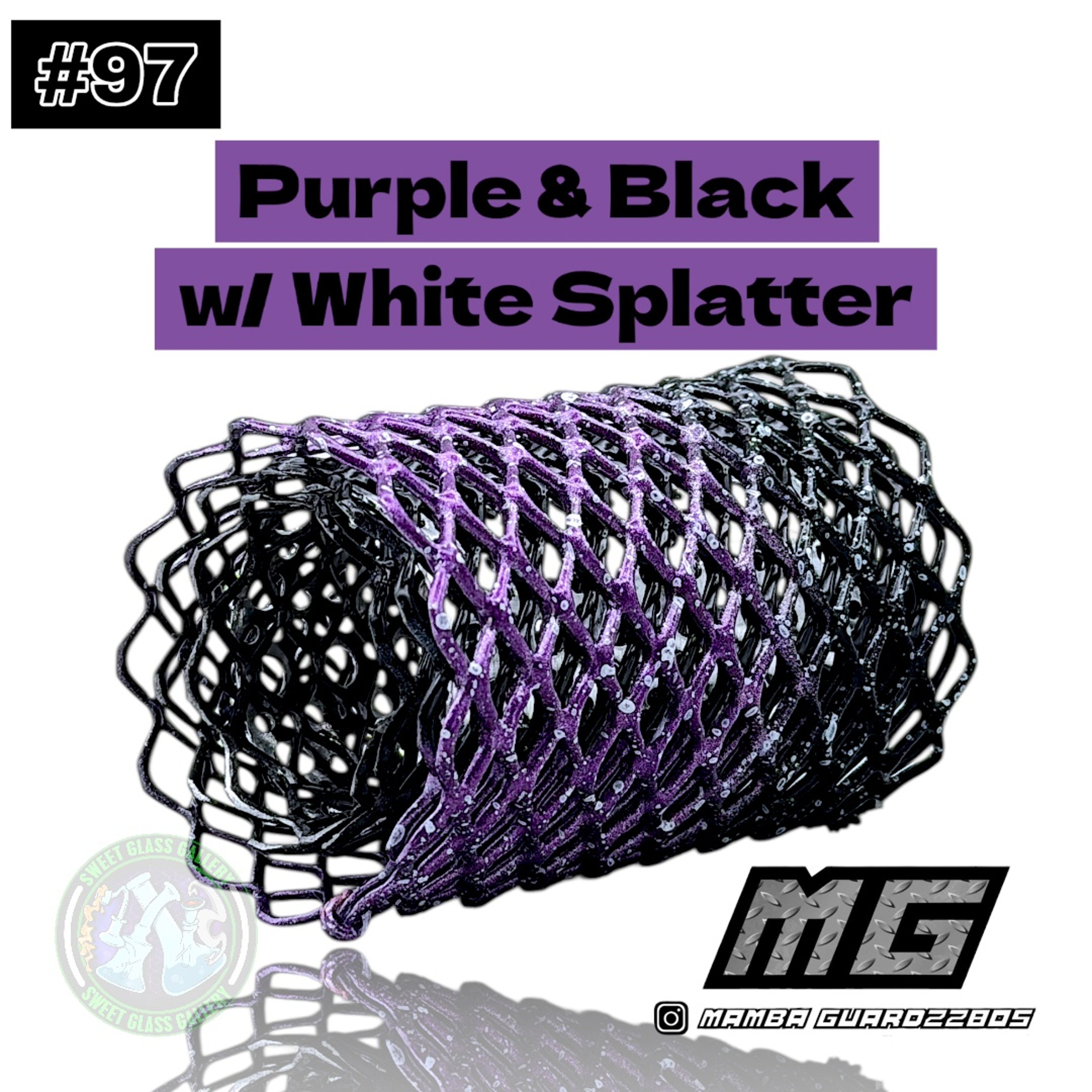Preview pic of Mamba Guardzz - Heat Cage #97 - Blazer GT8000 Guard (Purple & Black w/ White Splatter)