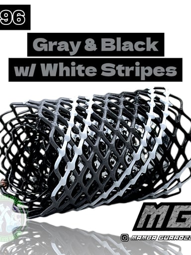 Preview pic of Mamba Guardzz - Heat Cage #96 Blazer GT8000 Guard (Gray & Black w/ White Stripes)