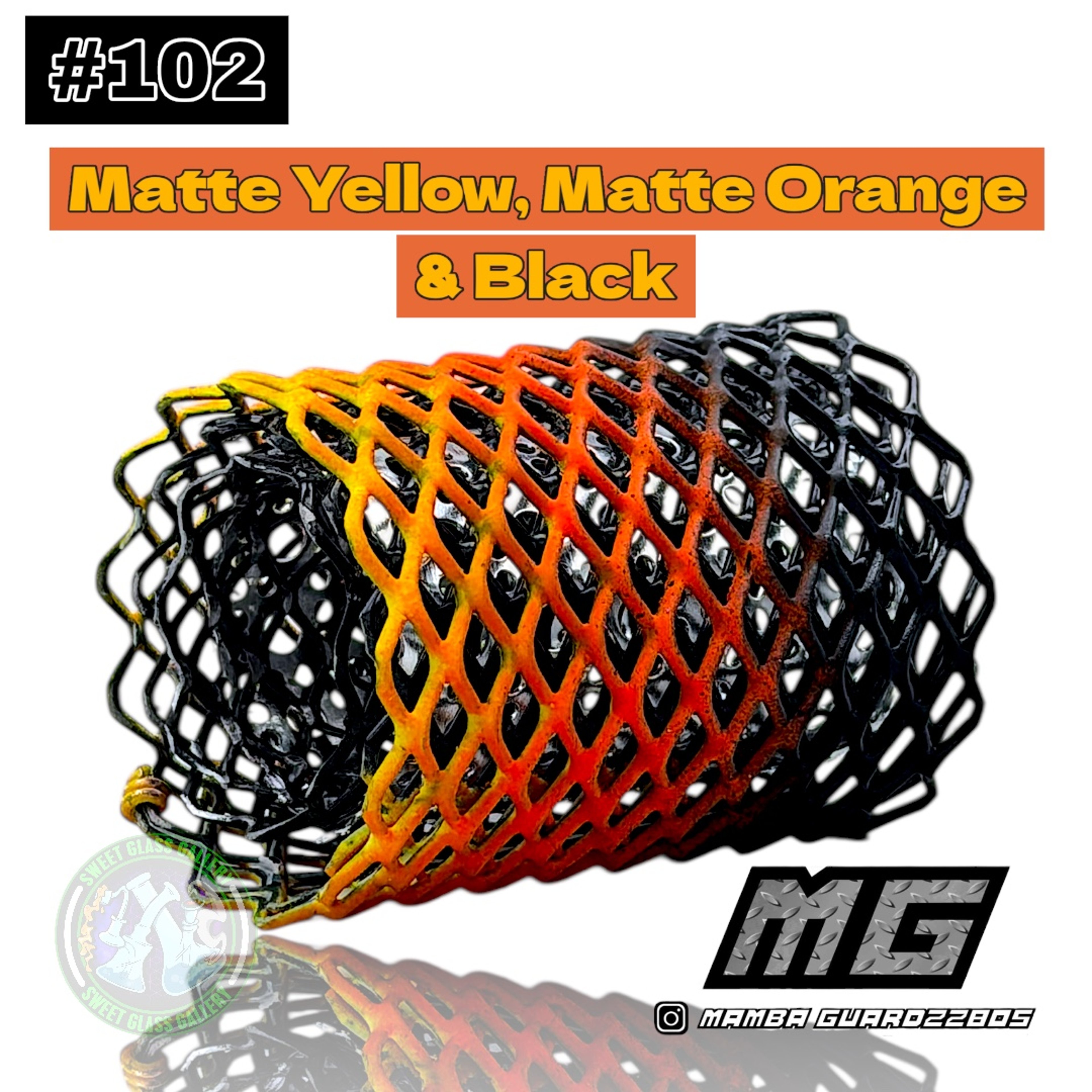 Preview pic of Mamba Guardzz - Heat Cage #102 Blazer GT8000 Guard (Matte Yellow, Matte Orange & Black)