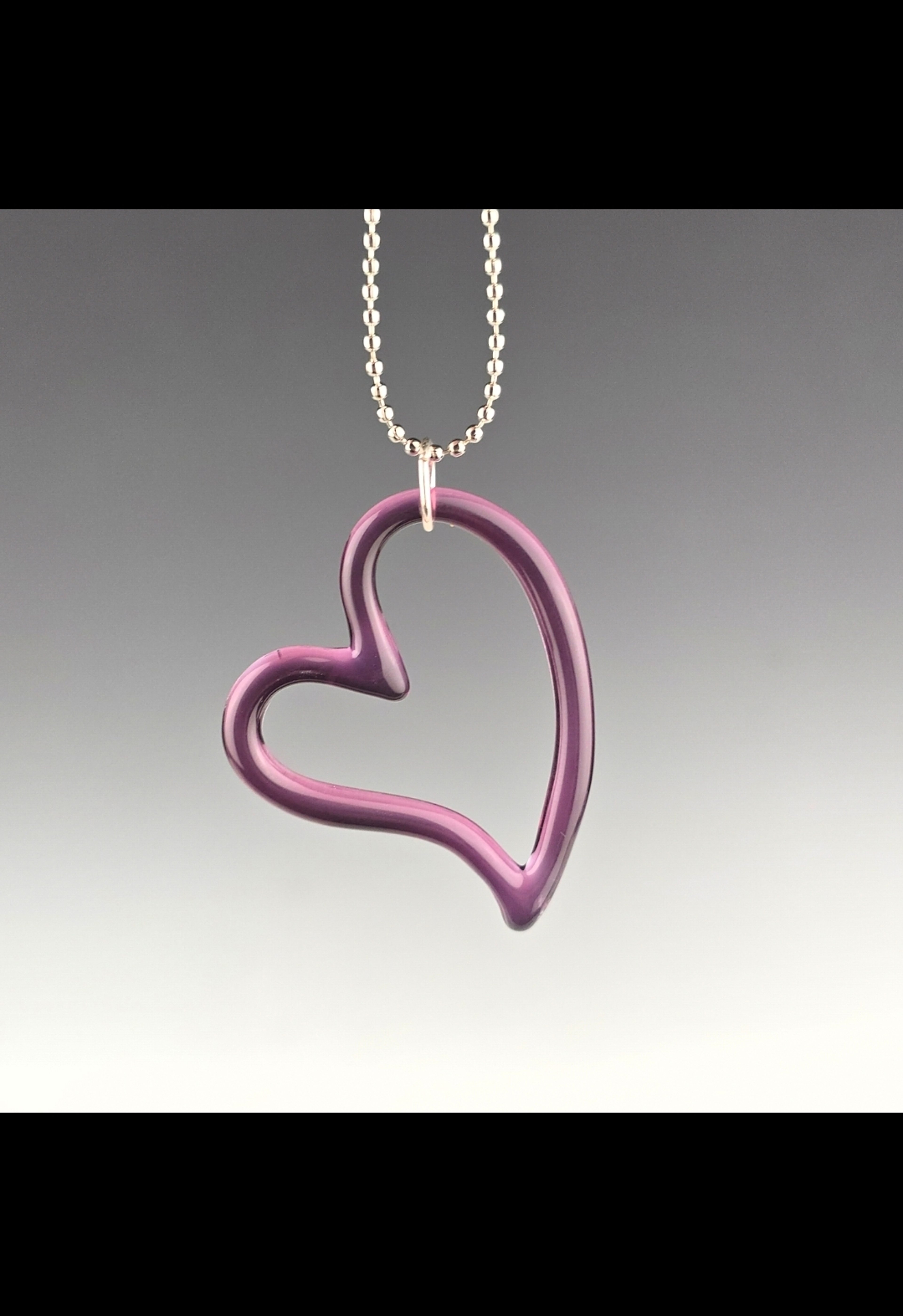 Custom Listing: Gold Amethyst Heart Pendant image 0