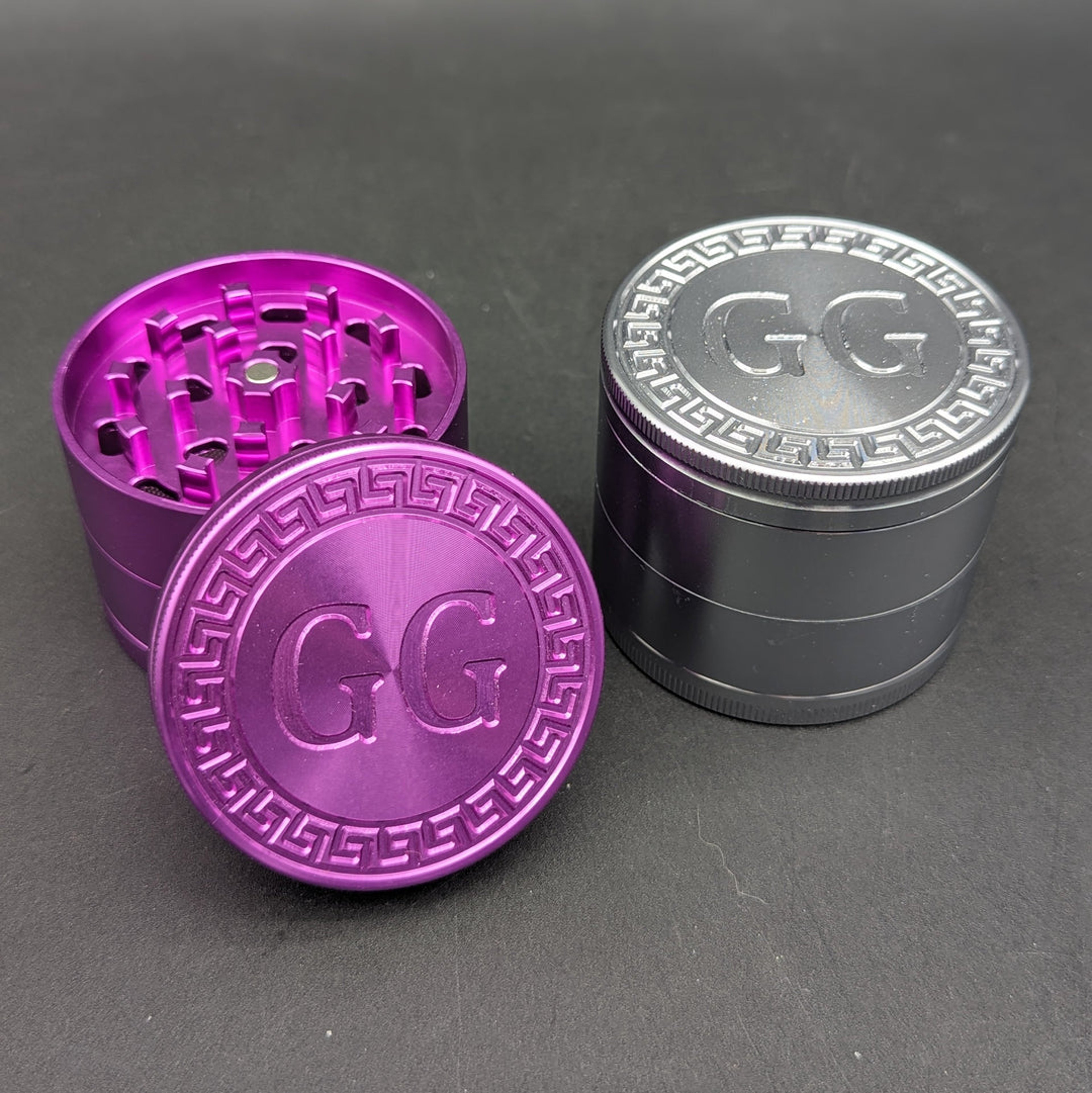 Preview pic of GREEK GLASS 4 PIECE METAL GRINDERS