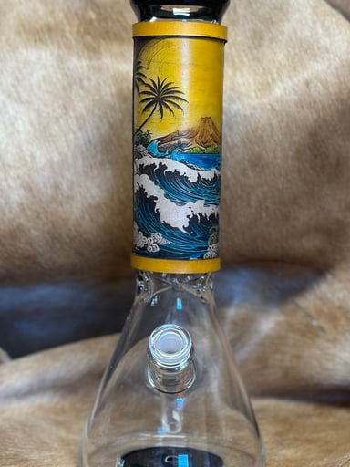 Preview pic of RipGrip – Handcrafted Leather Wrap with Hand-Stained Finish