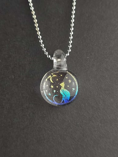 Preview pic of Rainbow Dichro Moon & Stars Kitty: UV Lucy