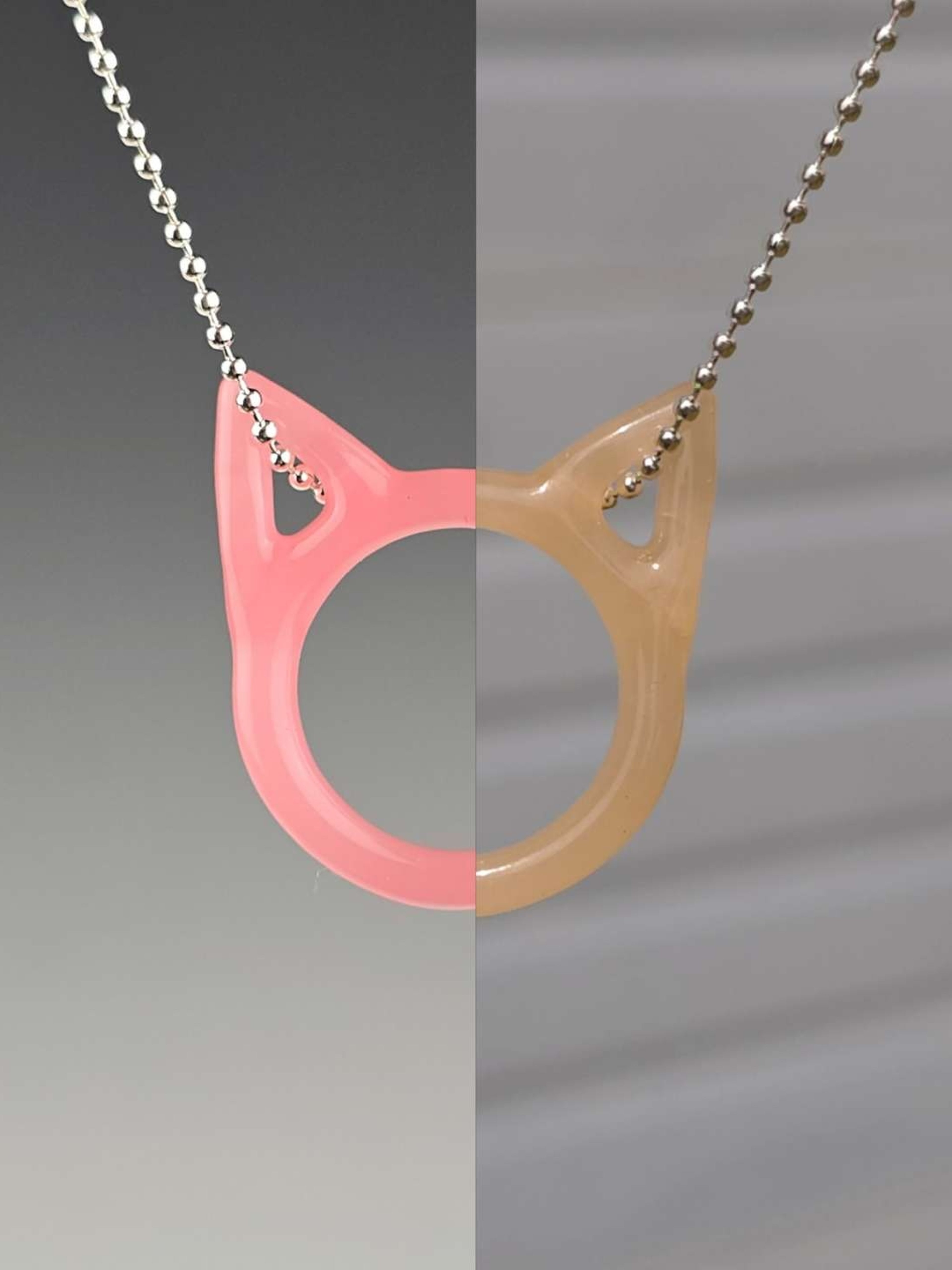 Spiller Woods CFL Shifty Peach Kitty Face Pendant image 0