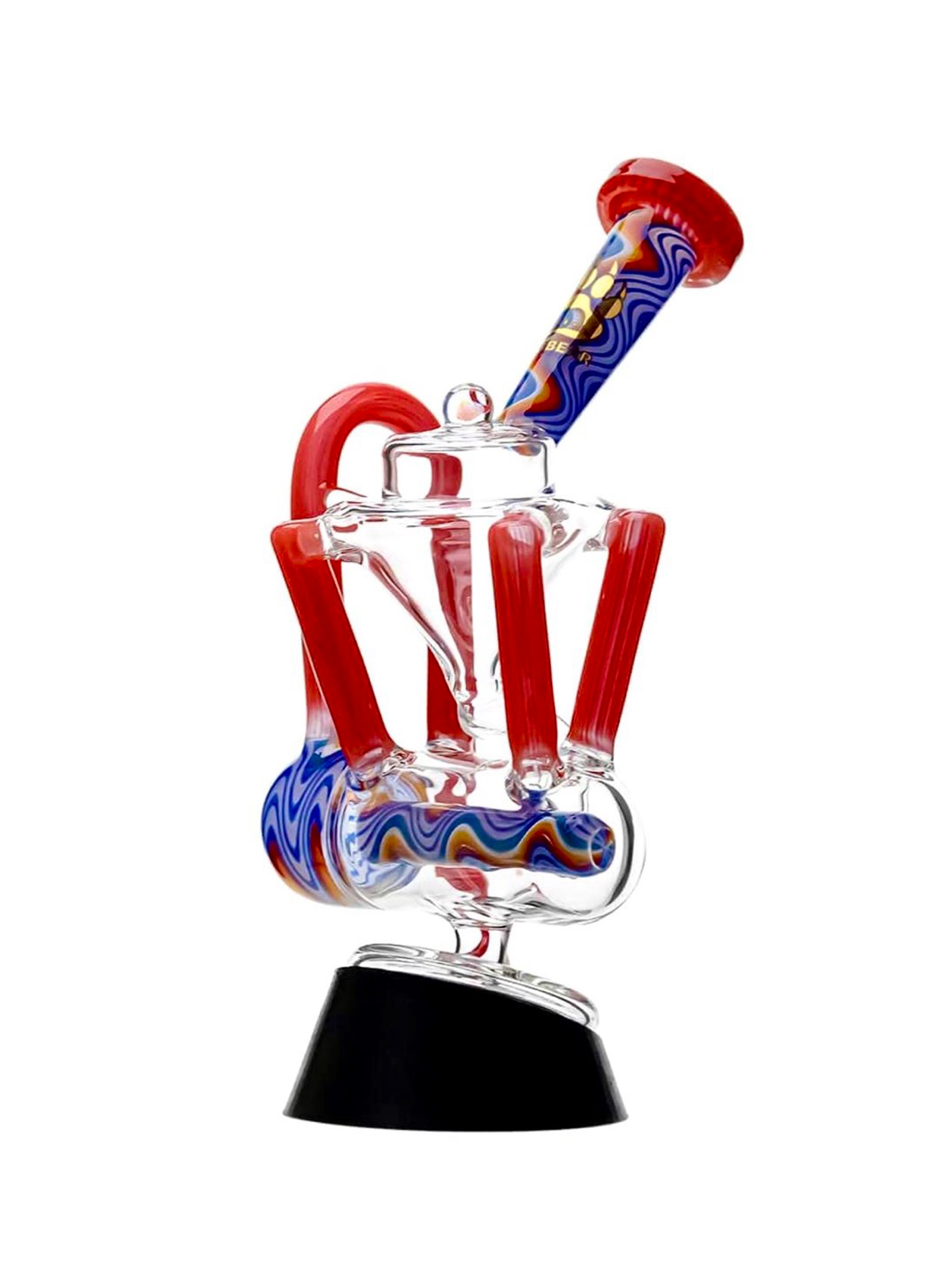 Preview pic of HEADY QUAD RECYCLER WIGWAG PUFFCO PEAK OG & PRO GLASS ATTACHMENT ENCASED WITH OPAL