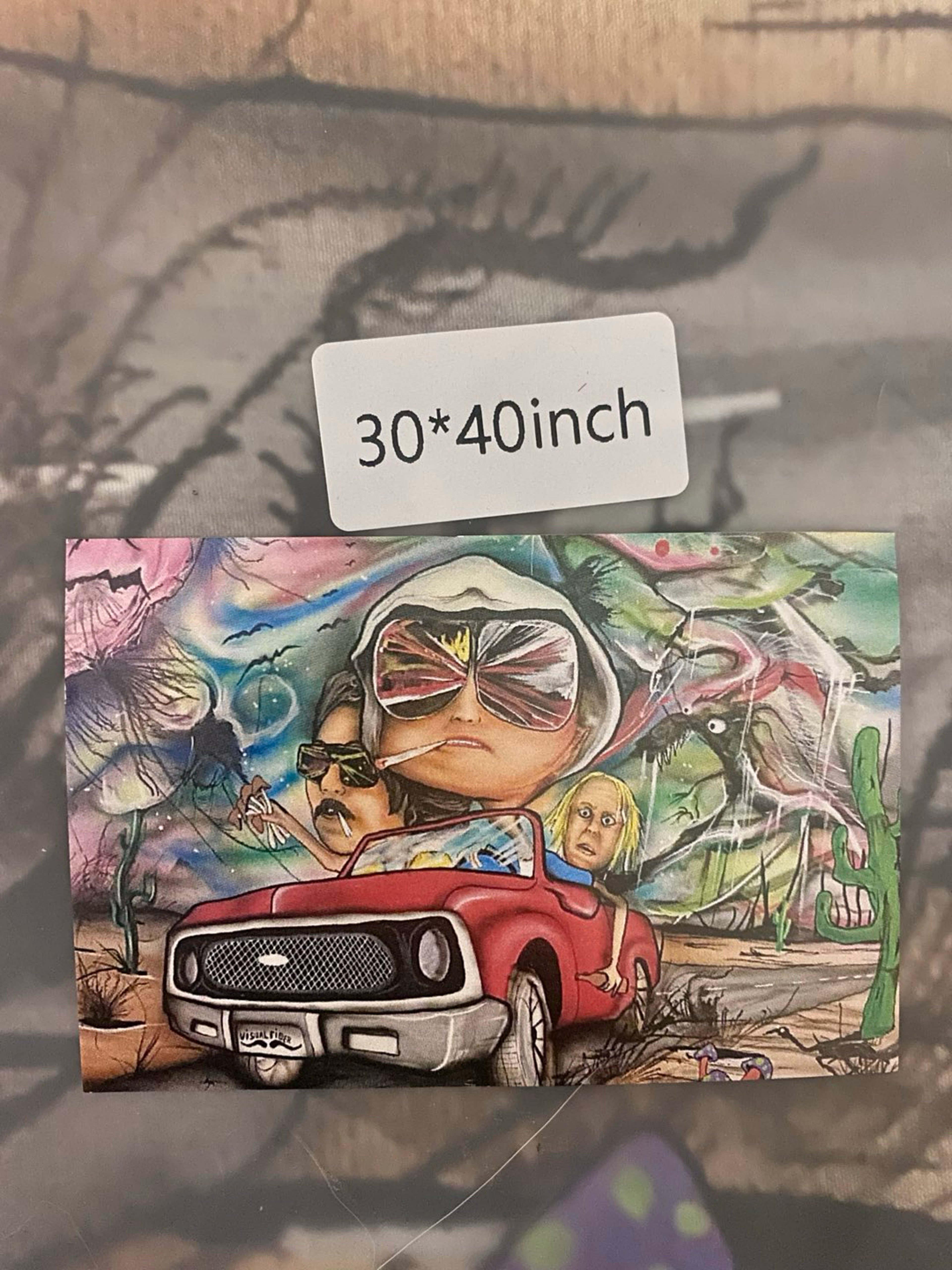 Preview pic of Fear and loathing tapesty 30x40”