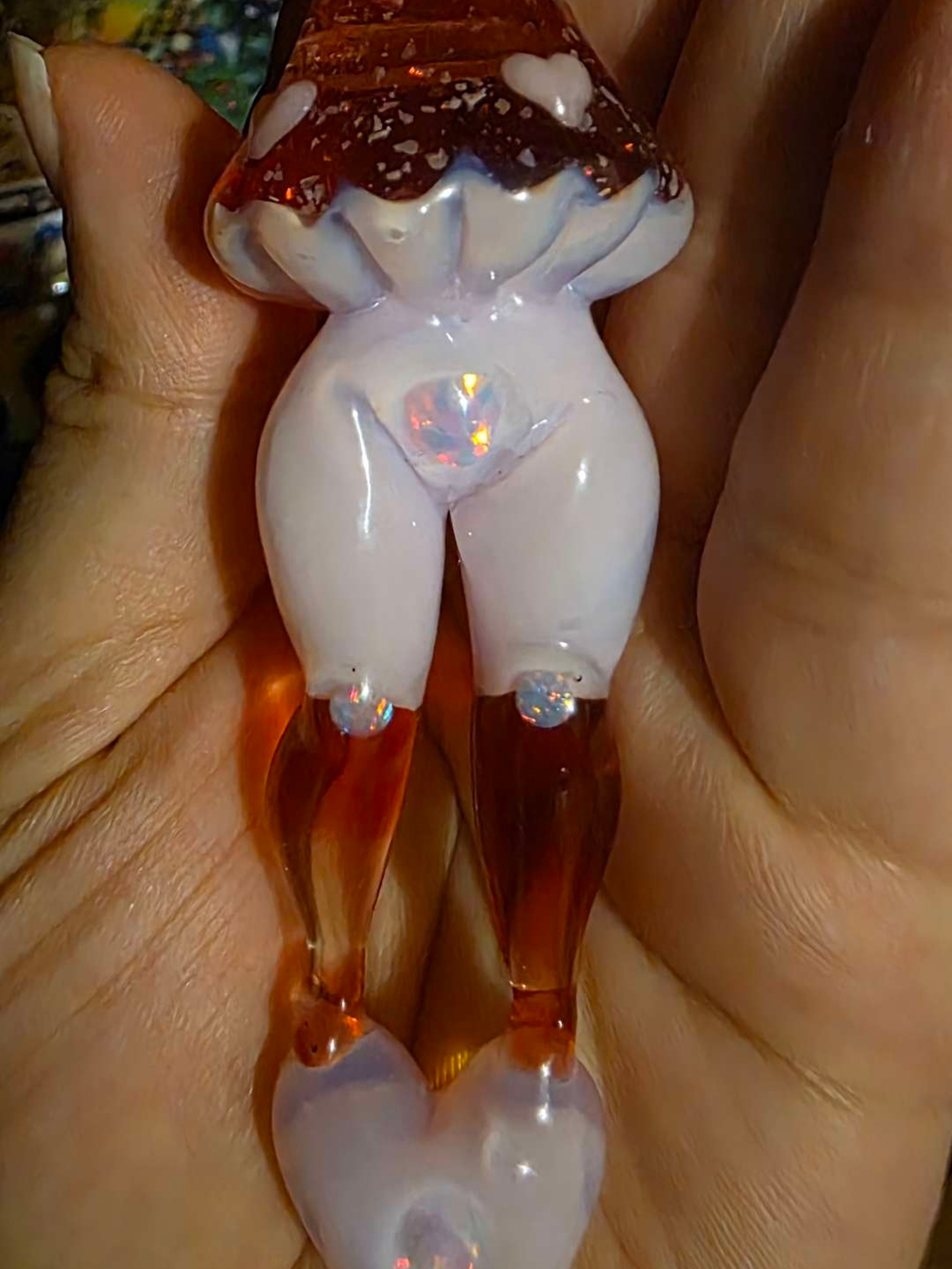 Preview pic of Large mushroom lady pendant
