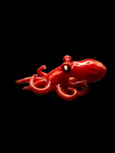 Preview pic of 🍒 "Crimson Pounce" Pendant 🐙