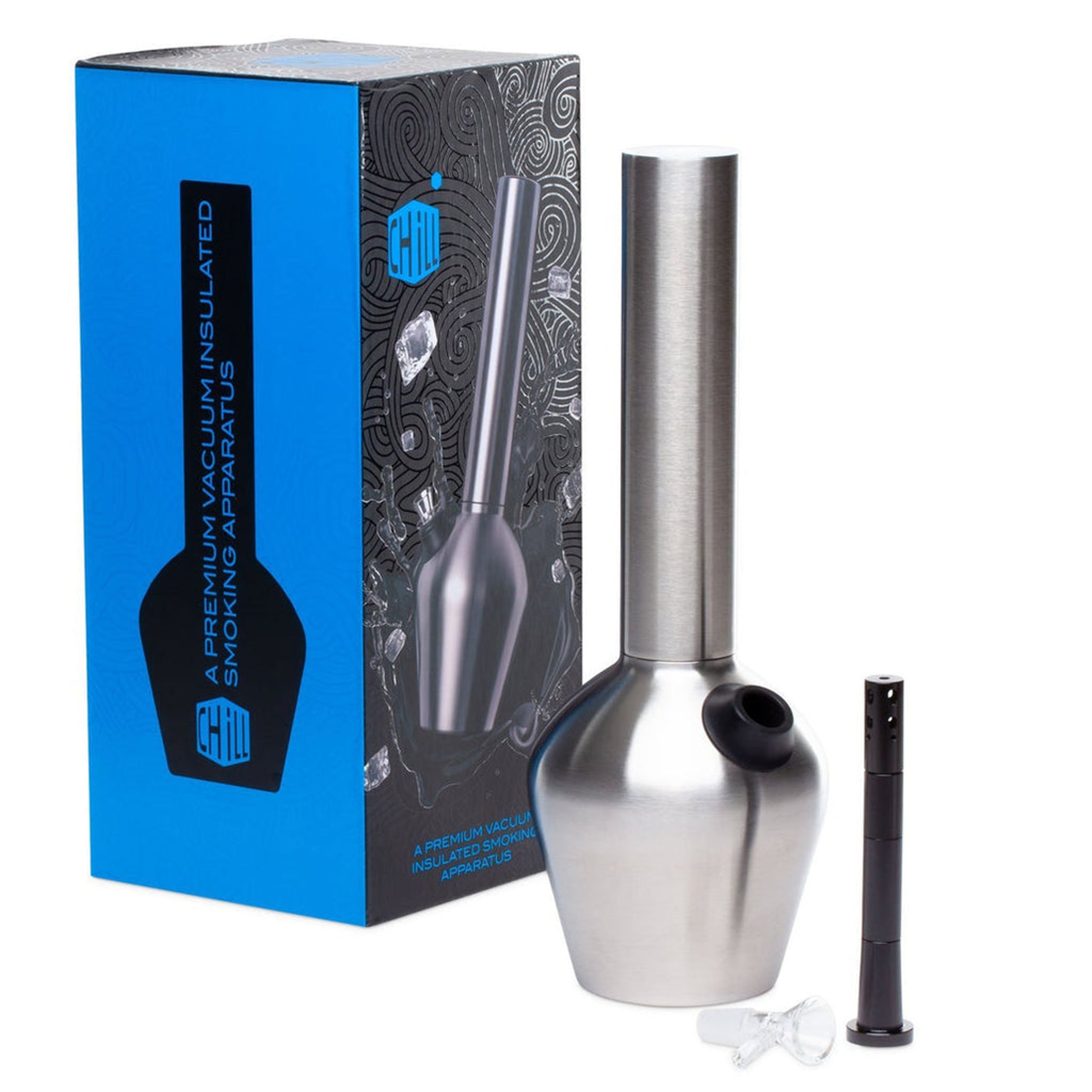 Chill Steel Insulated Bong *NEW* Stainless image 0