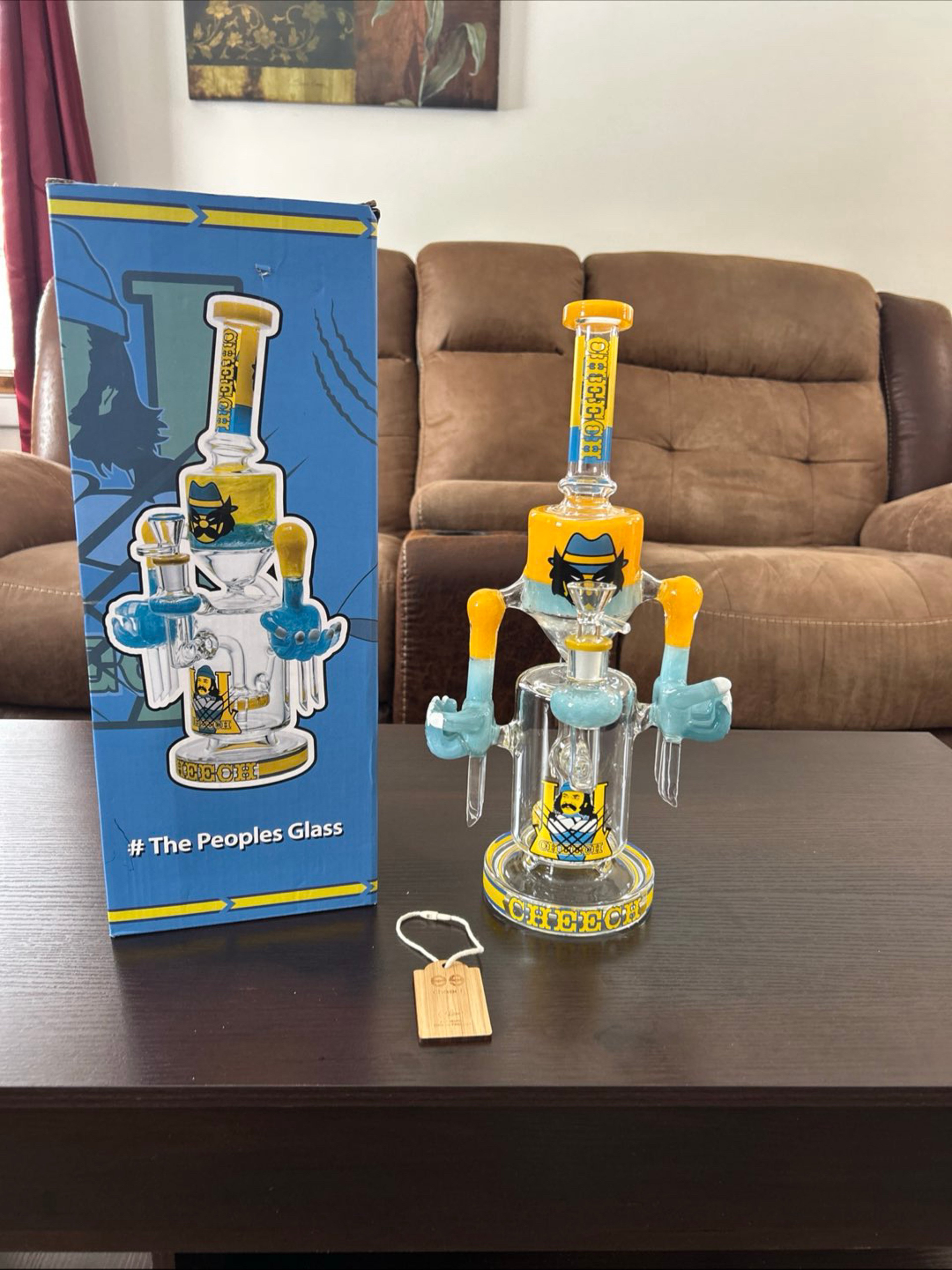 Cheech Glass Character Bong – Brand New – Full Original Set – Mint Condition image 0