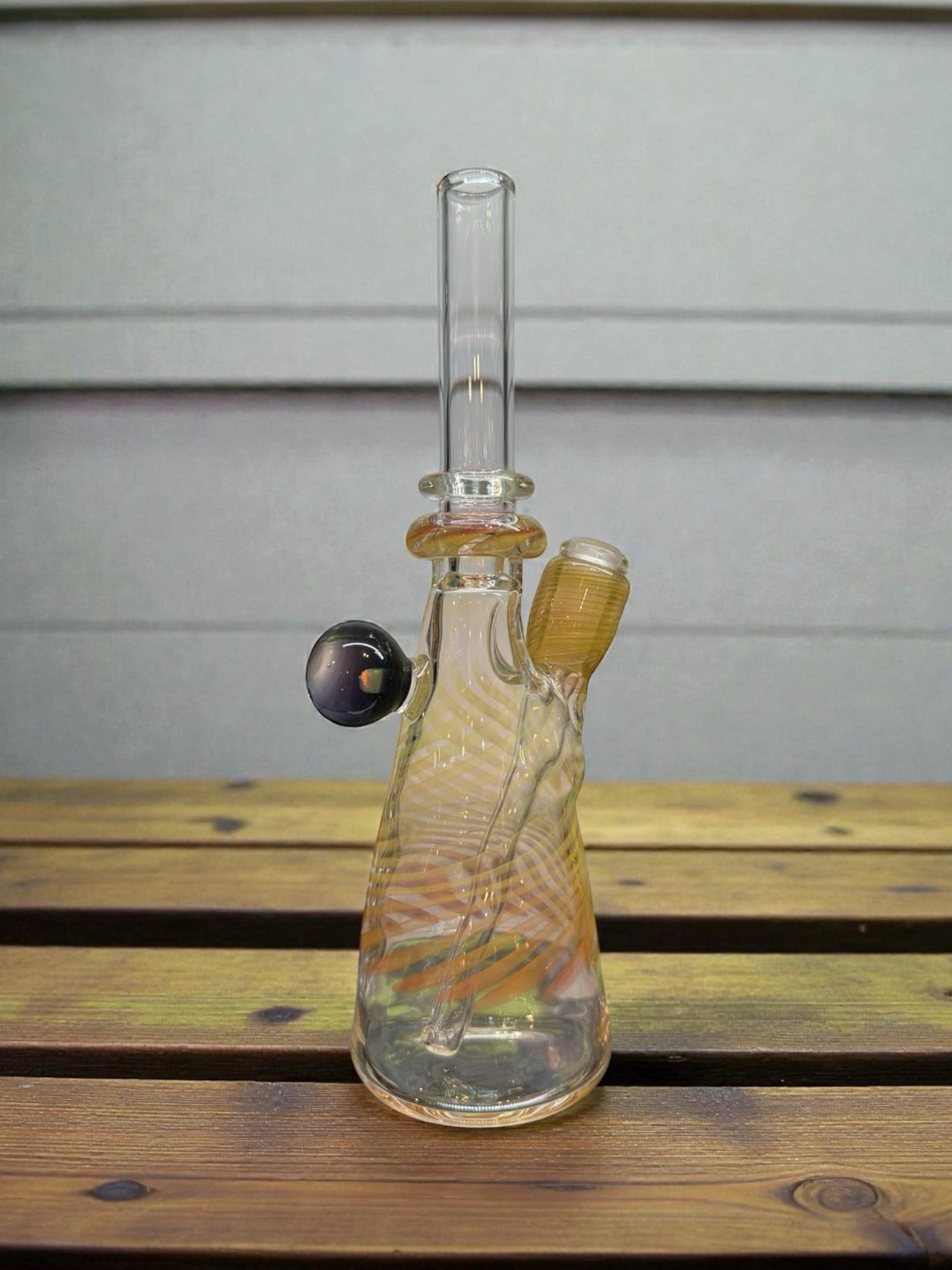 Preview pic of 8.5- 8.75” Fumed Rig w/ Opal by Mitoa Glass