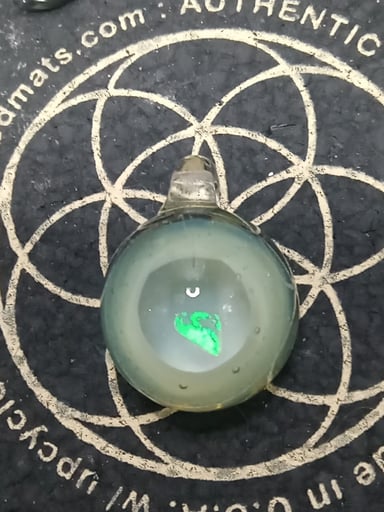 Preview pic of Collectible Heady Glass Encased Opal Pendant