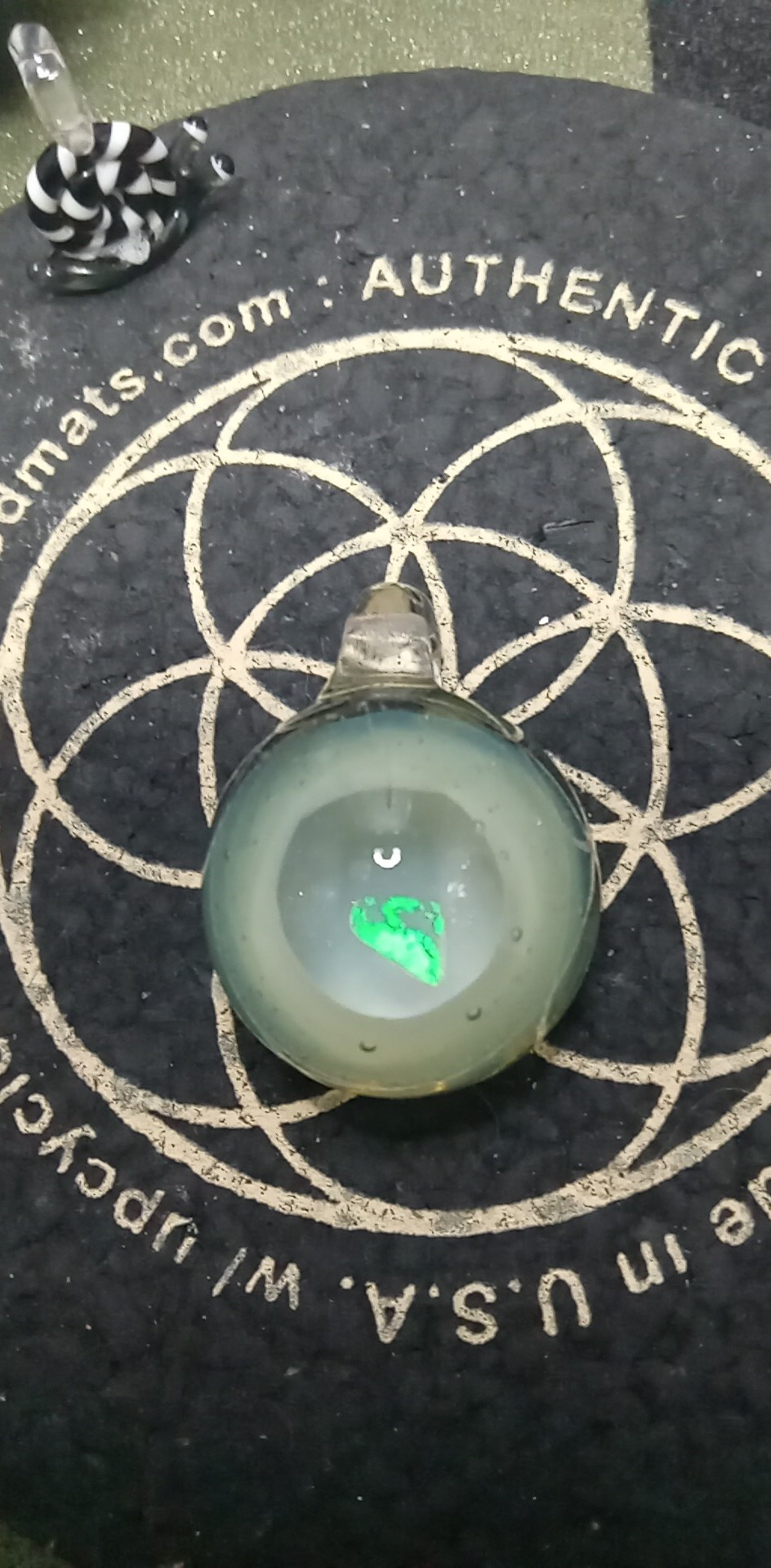 Preview pic of Collectible Heady Glass Encased Opal Pendant