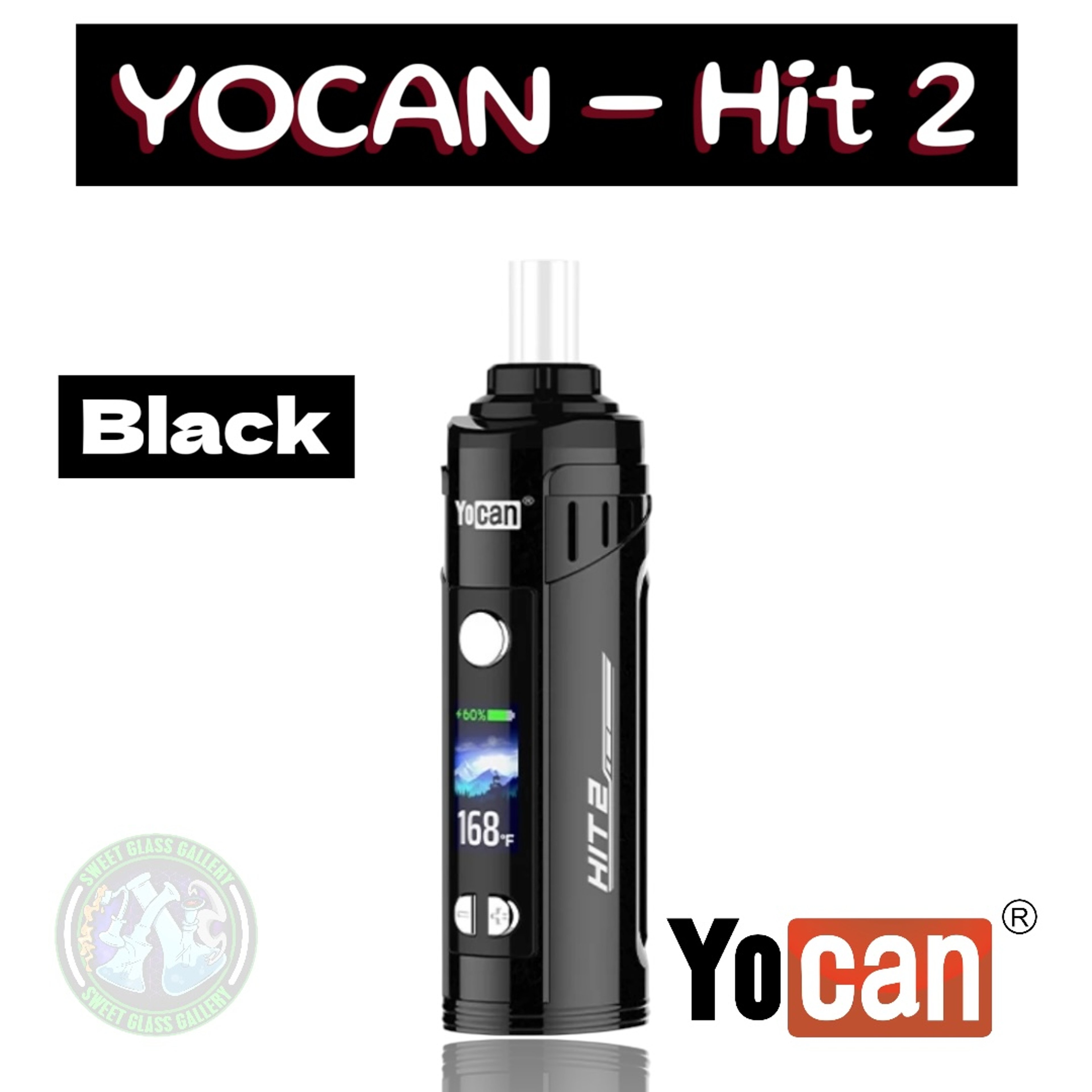 Preview pic of YoCan - Hit 2 - Black - Dry Herb Vaporizor