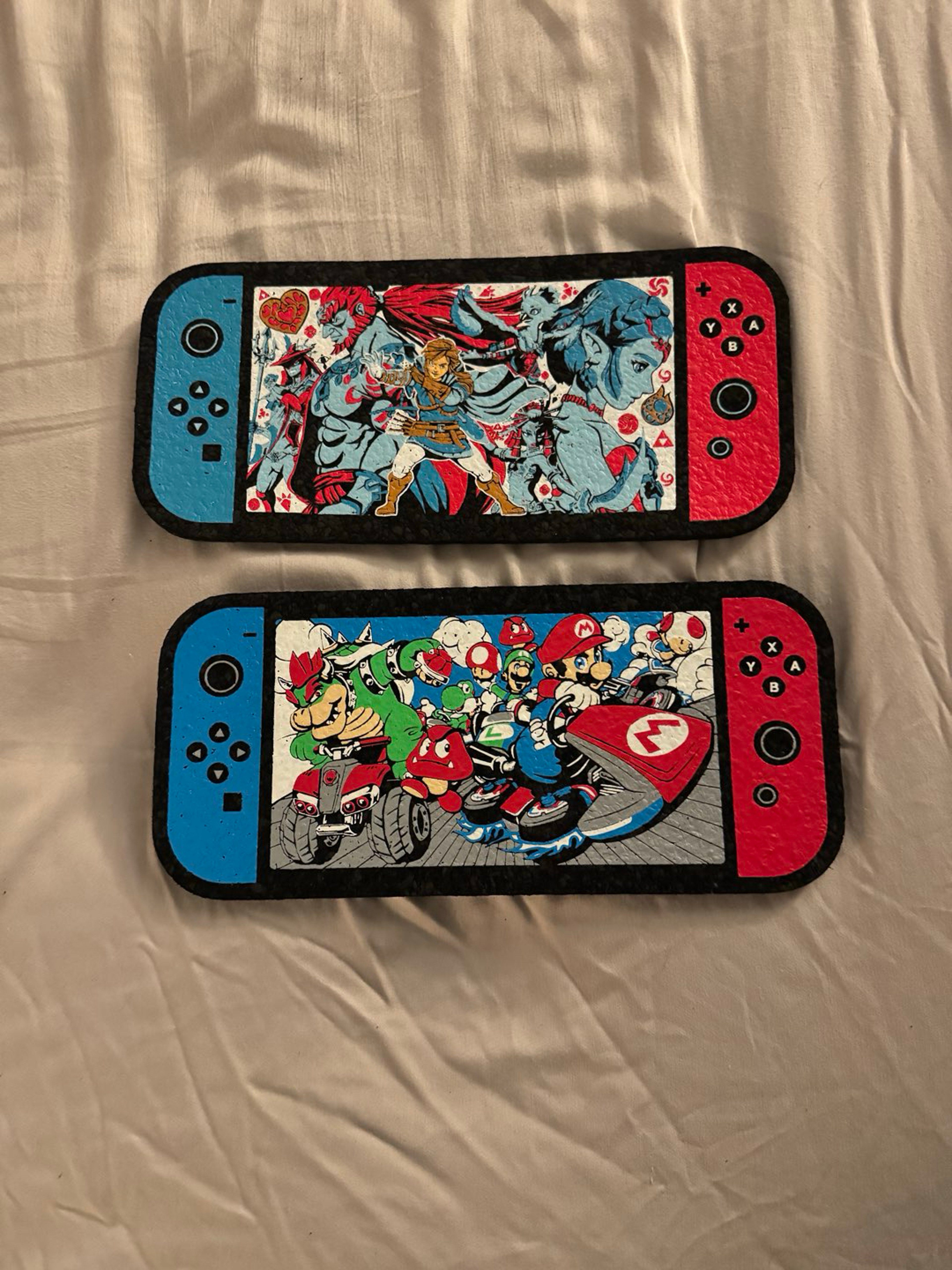 Preview pic of Nintendo switch die cut moodmat set / legend of Zelda and Mario kart