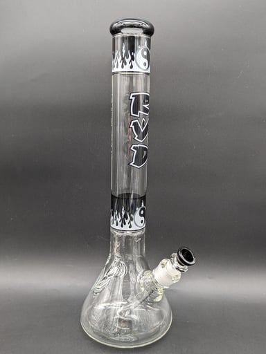 Preview pic of GREEK x RVD GLASS FLAMING ZEN BEAKER BONG