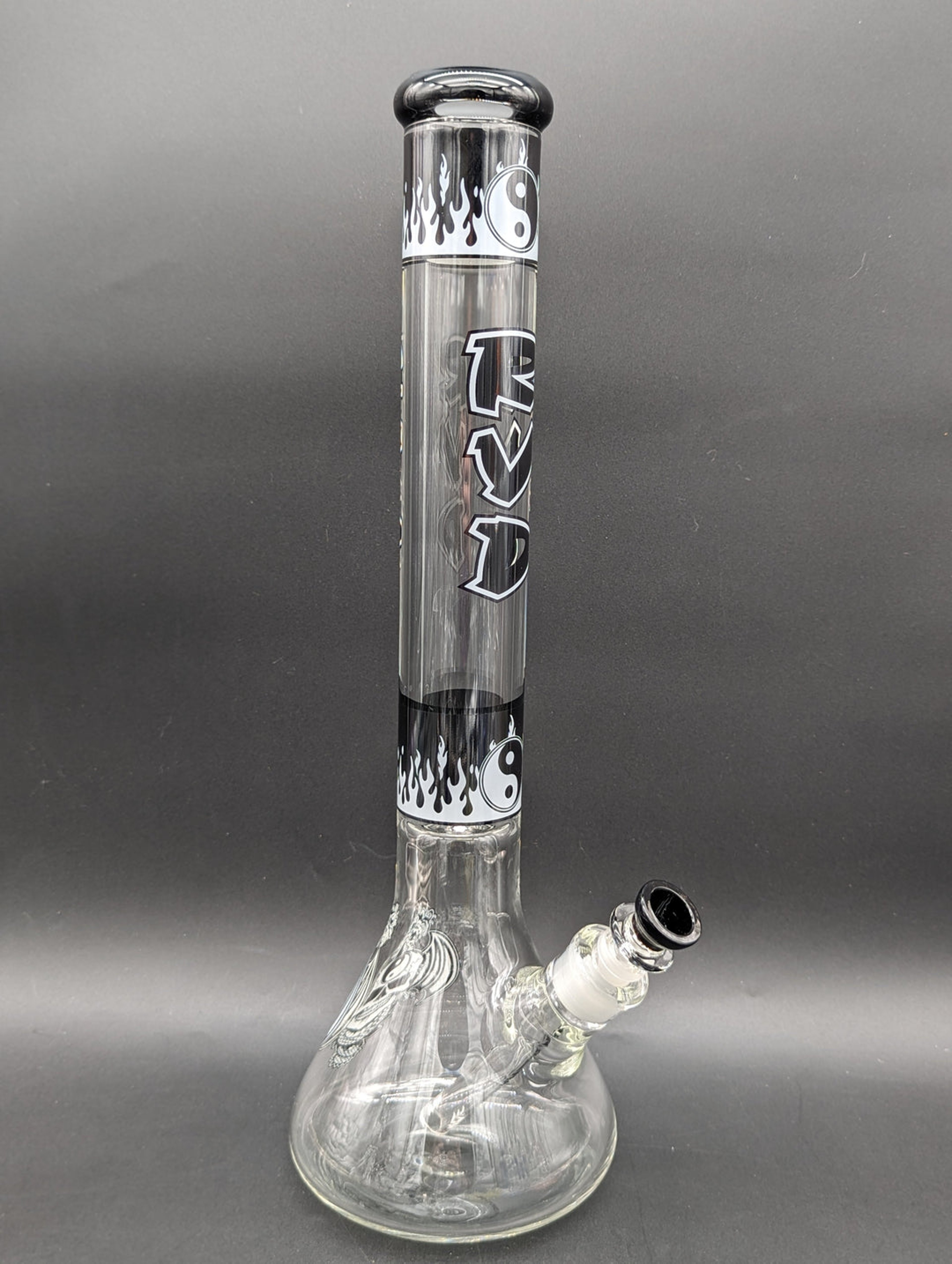 Preview pic of GREEK x RVD GLASS FLAMING ZEN BEAKER BONG