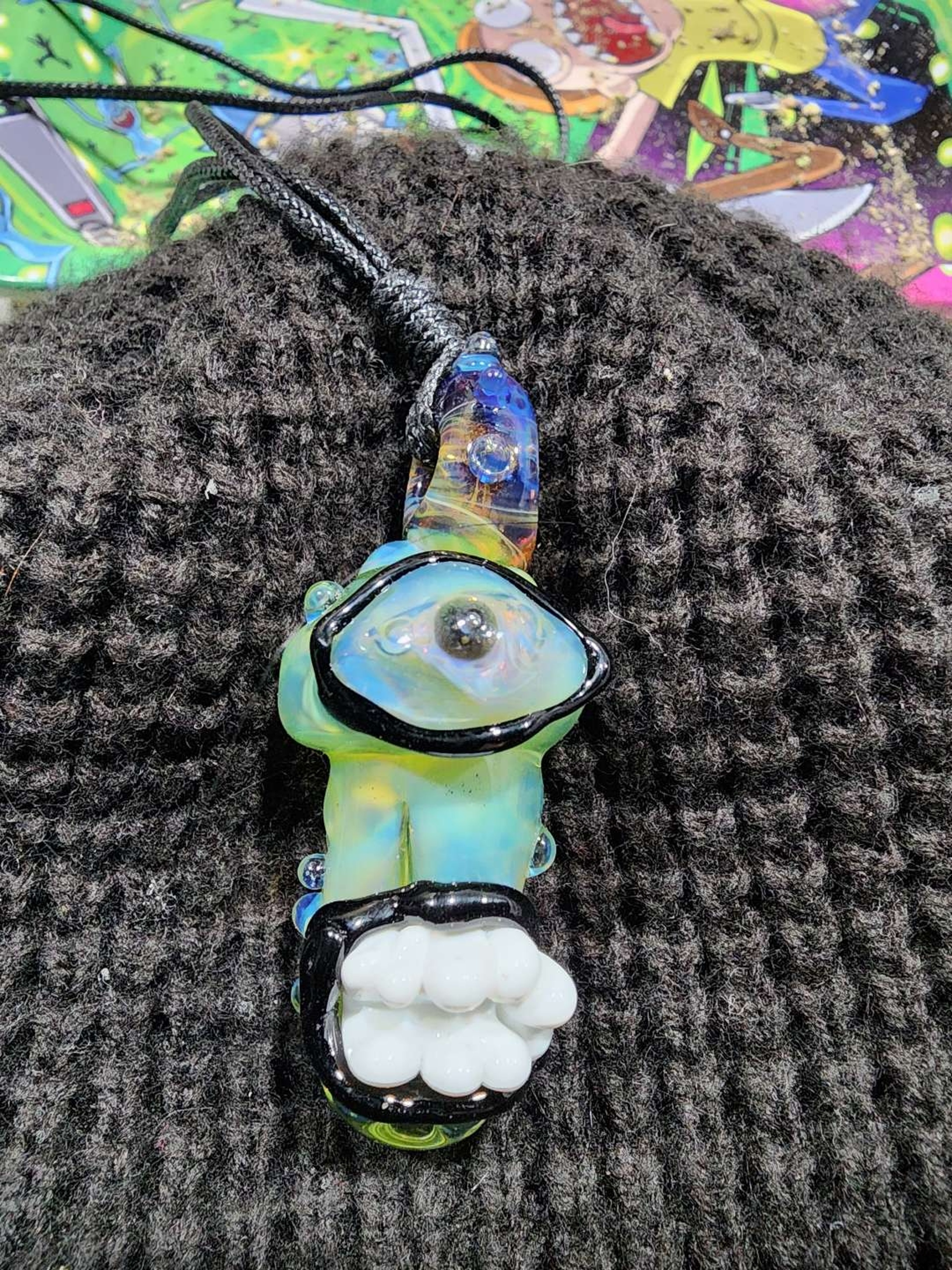 One eyed monster pendant (thick)solid image 0