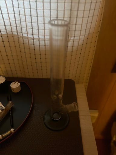 Preview pic of CLEAR STRAIGHT TUBE GLASS BONG