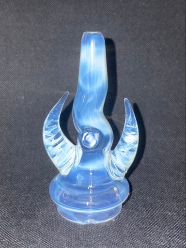 Preview pic of New Style Magizle Two Horn & Opal Straw Puffco Dry Top in Ghost