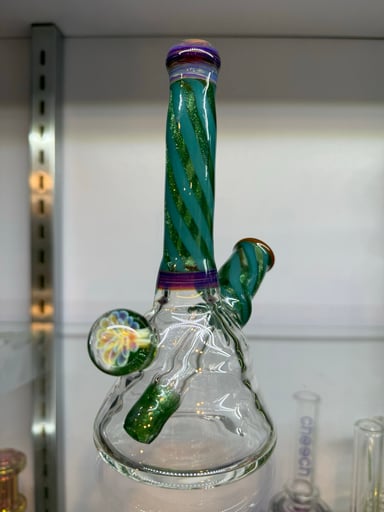 Preview pic of 6.5” Teal/ Purple Rig by Mustard Glass