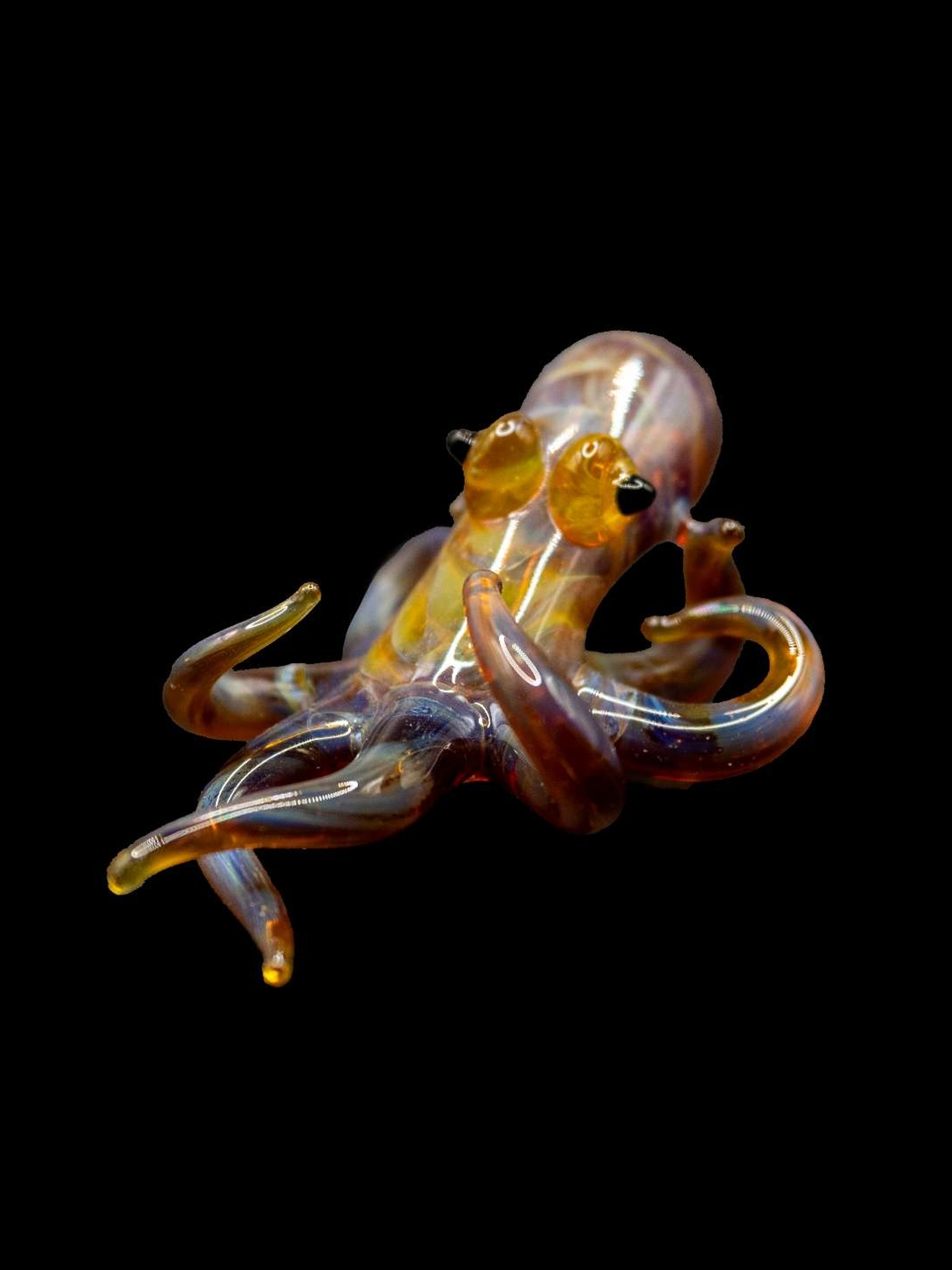 Amber Purple Octopus Pendant image 0