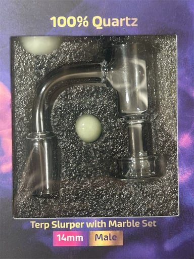 Preview pic of Glow in the Dark ❇️ Quartz 14mm Banger Terp Slurper Set