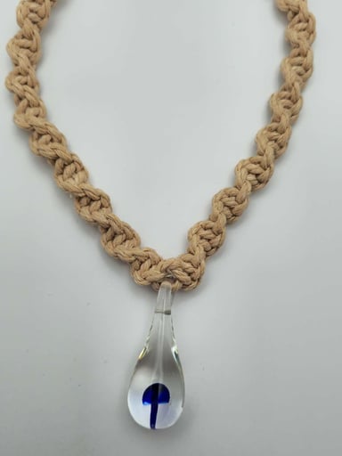 Preview pic of Mushroom Pendant on Hemp Wrap