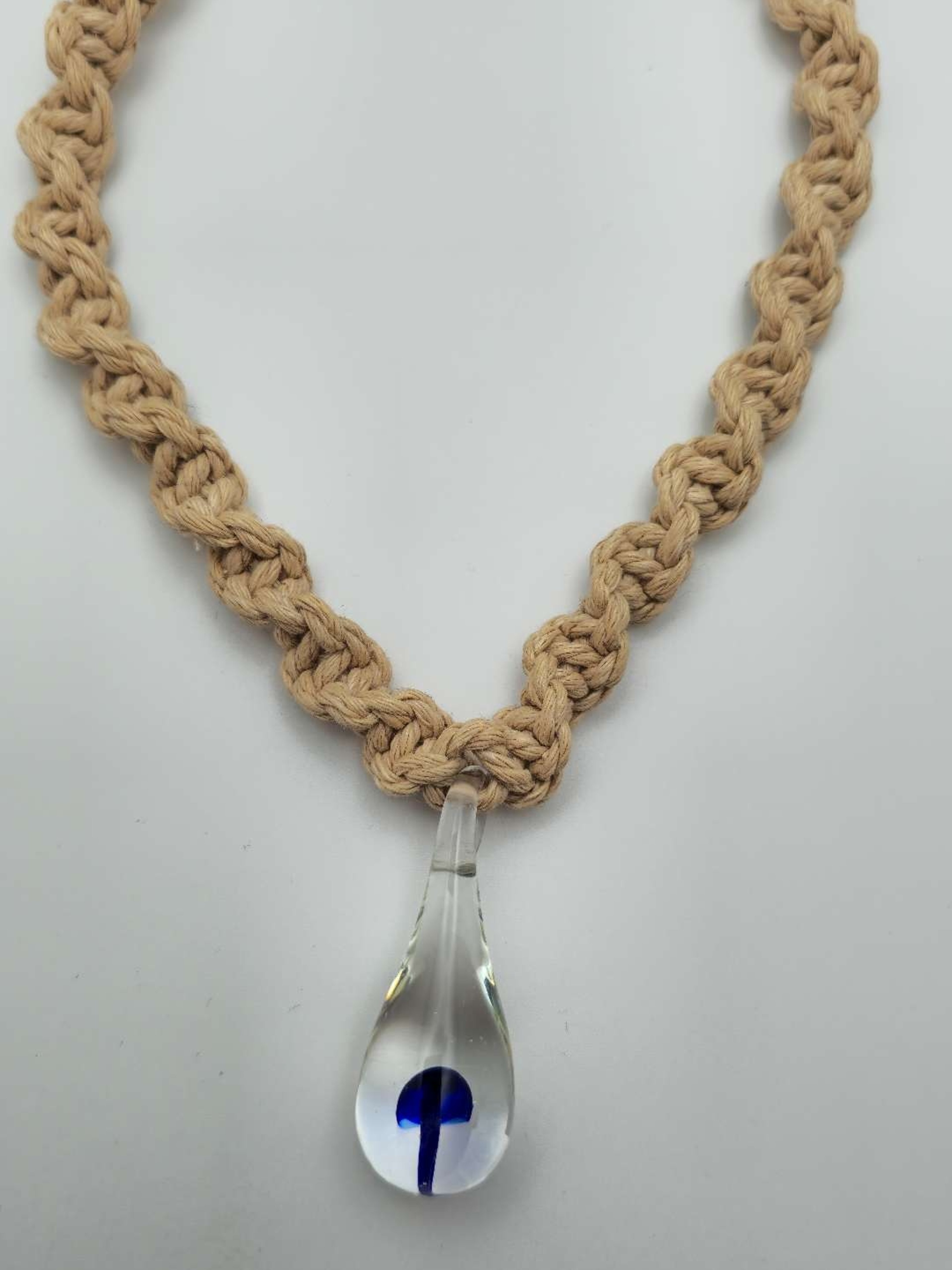 Mushroom Pendant on Hemp Wrap image 0