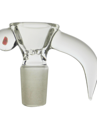 Preview pic of 18mm Clear 4 Hole Horn Bowl w/ Opal