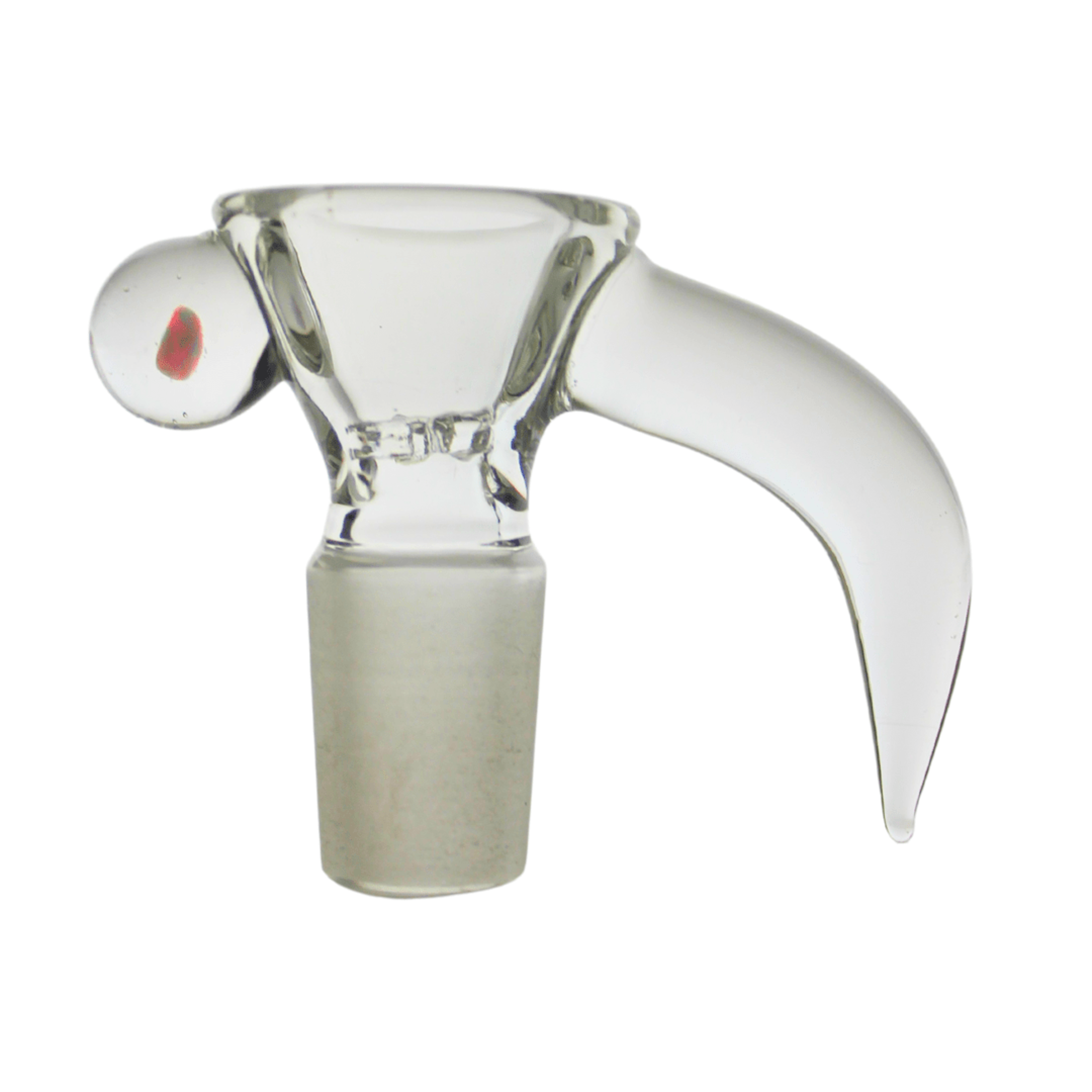 18mm Clear 4 Hole Horn Bowl w/ Opal image 0