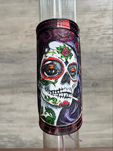 Preview pic of Neon RipGrip – Hand-Painted Leather with Blacklight Glow