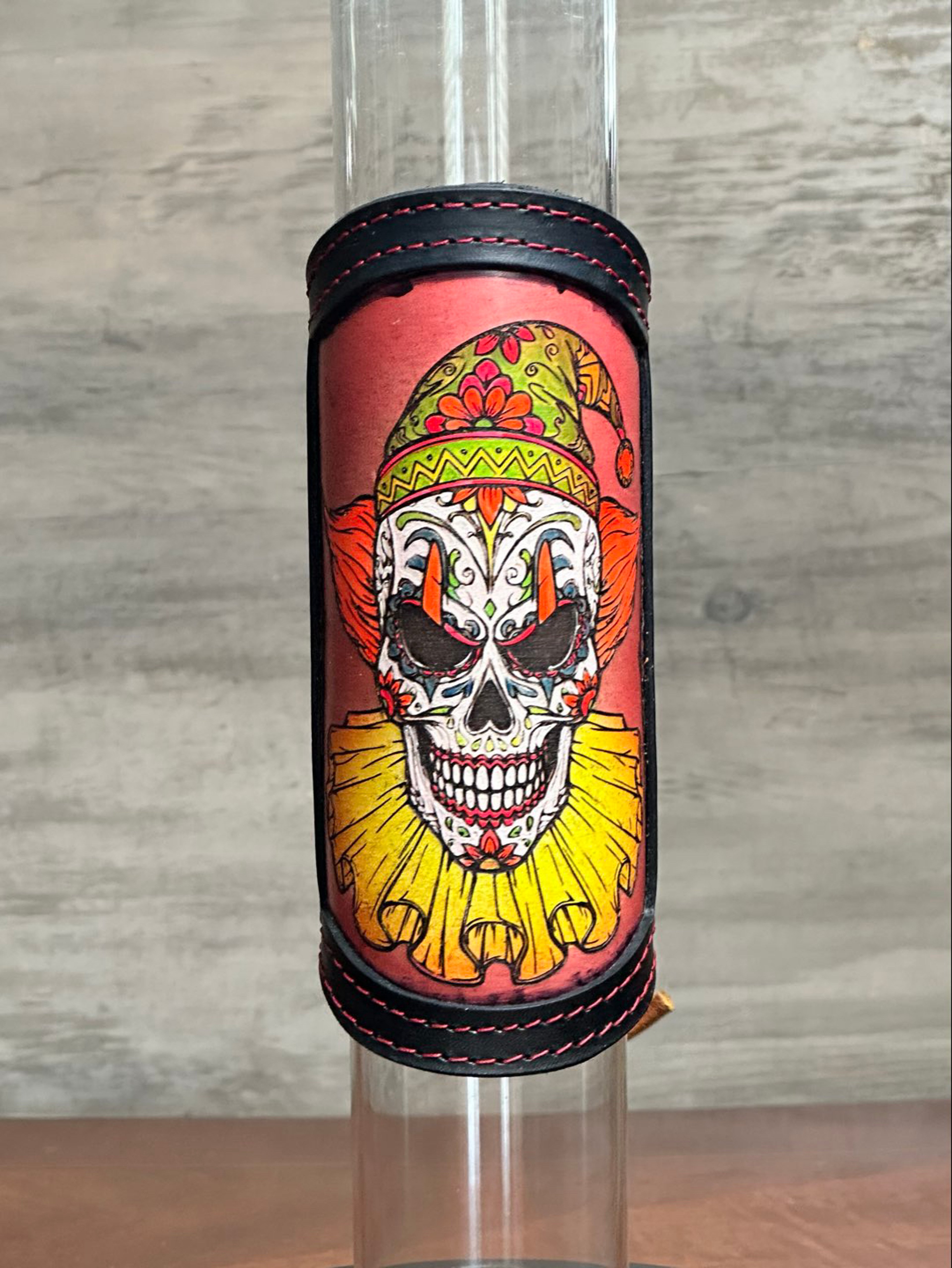 Glow RipGrip – Hand-Painted Leather with Neon & Glow-in-the-Dark image 0