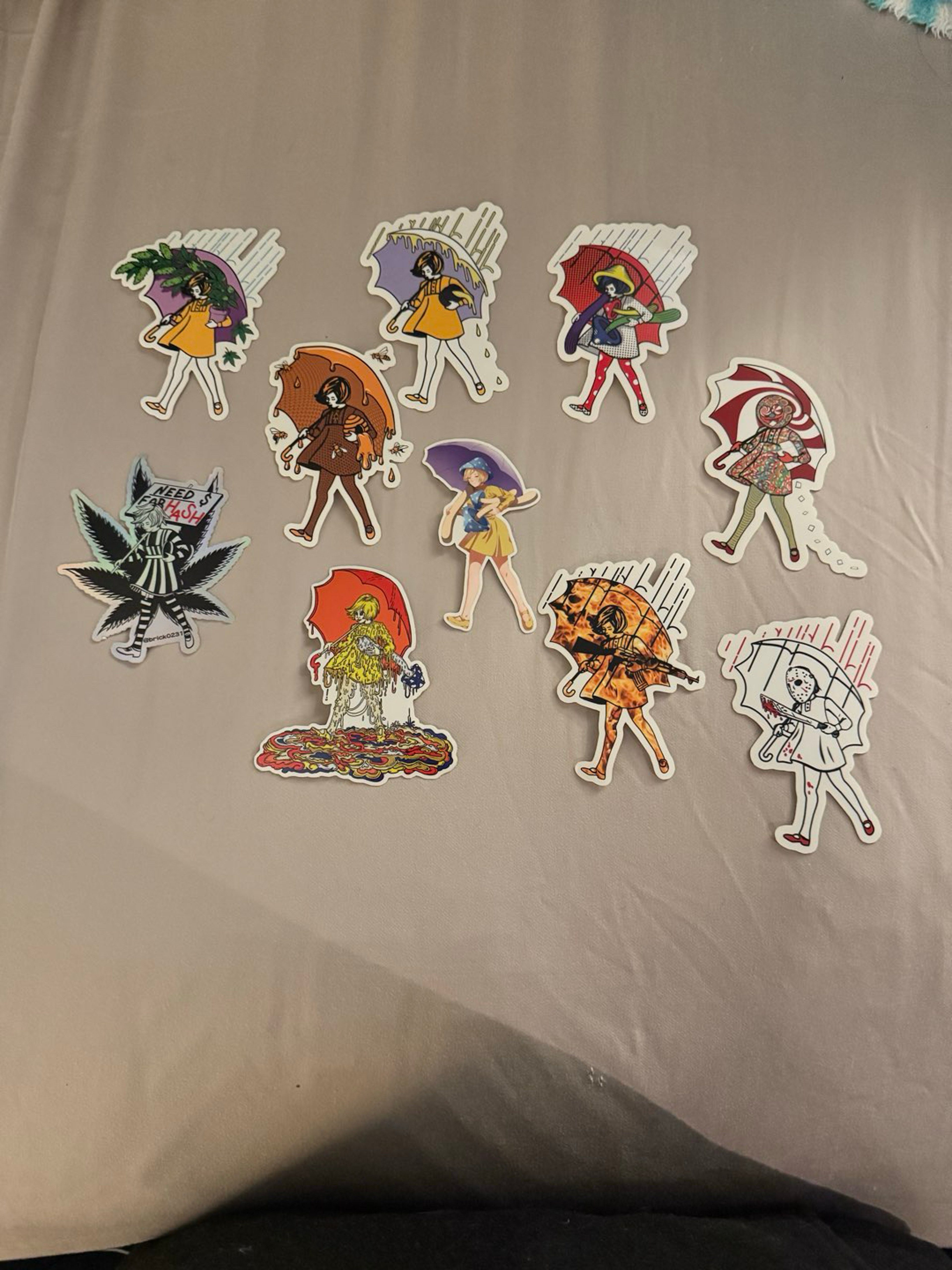 Preview pic of Slinger salt girl sticker set and brick salt girl sticker