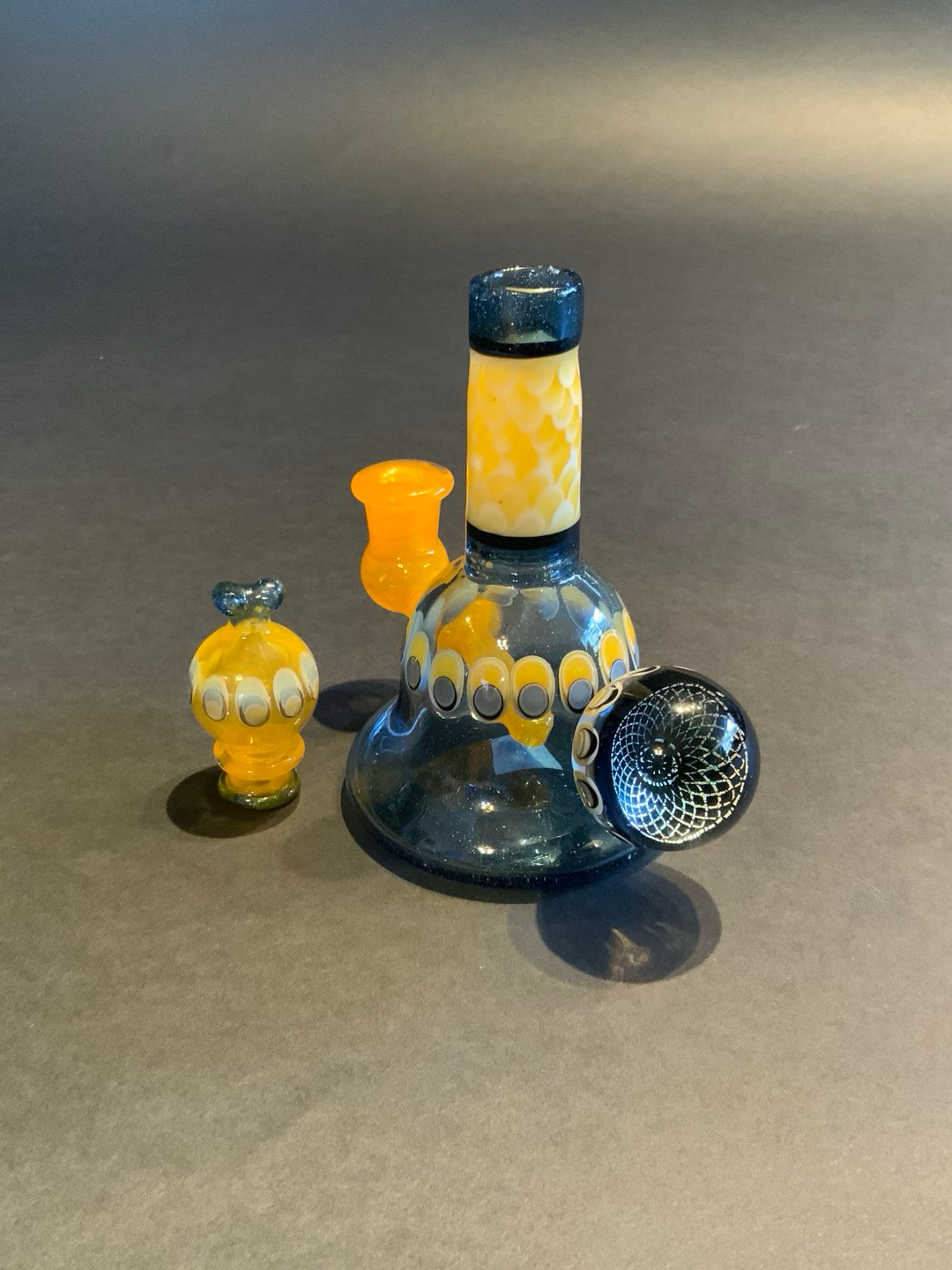 Natrix Glass 10mm Dot Stack Rig w. Matching Spinner Cap image 0