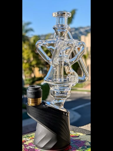 Preview pic of PSG Glass AKA Kosher Glass Clear XL QuadCycler Puffco Peak Top