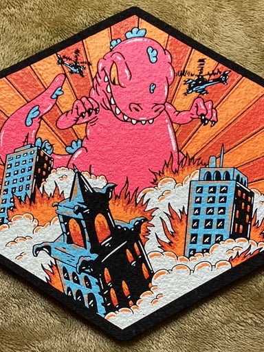 Preview pic of Dark Mountain Cult Pink Reptar Moodmat