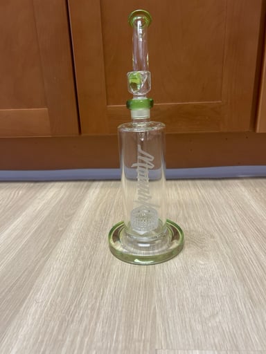Preview pic of Monarch Glass Straight Tube Bong – Mint – Original Monarch Slide Included