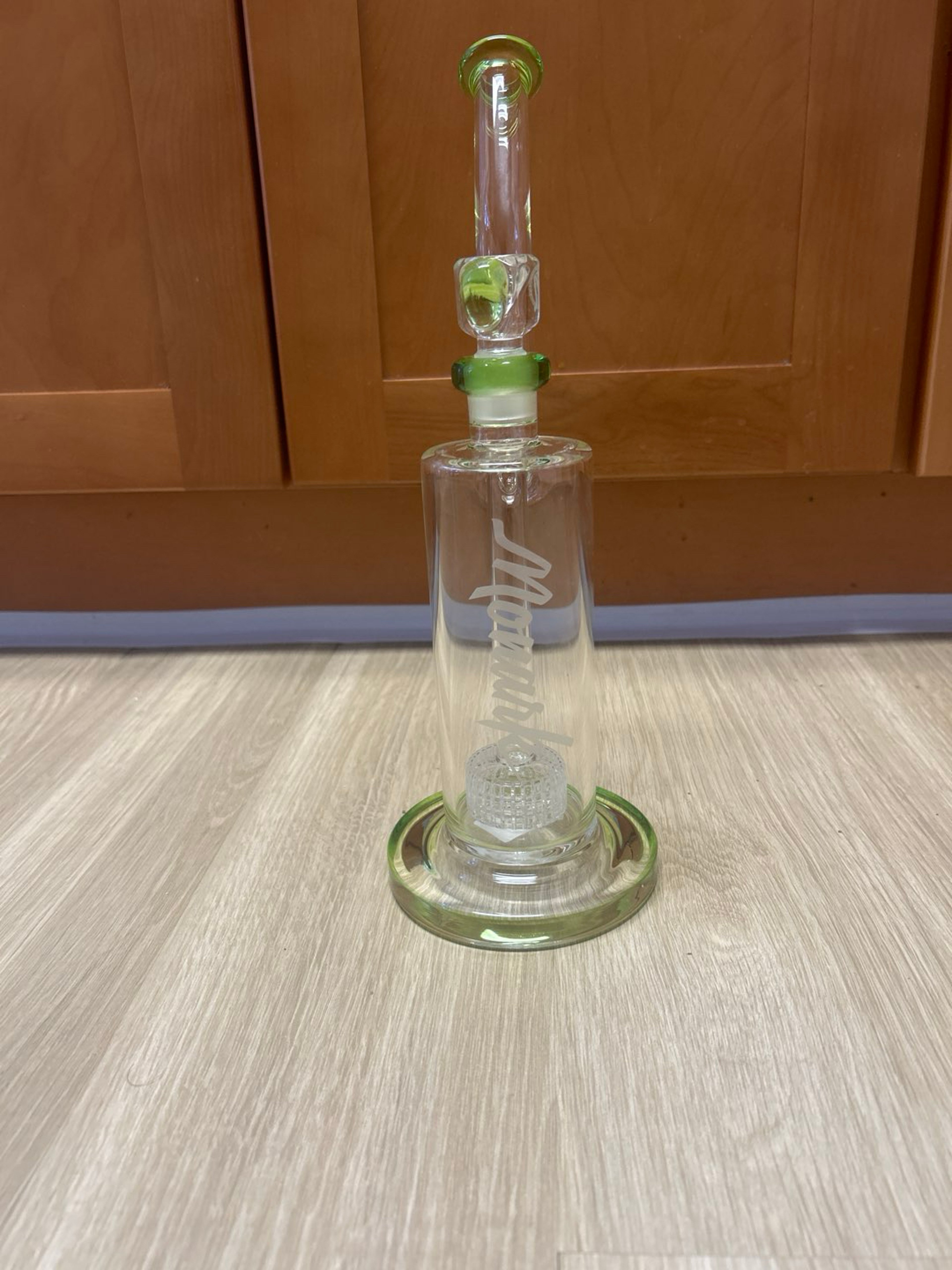 Monarch Glass Straight Tube Bong – Mint – Original Monarch Slide Included image 0