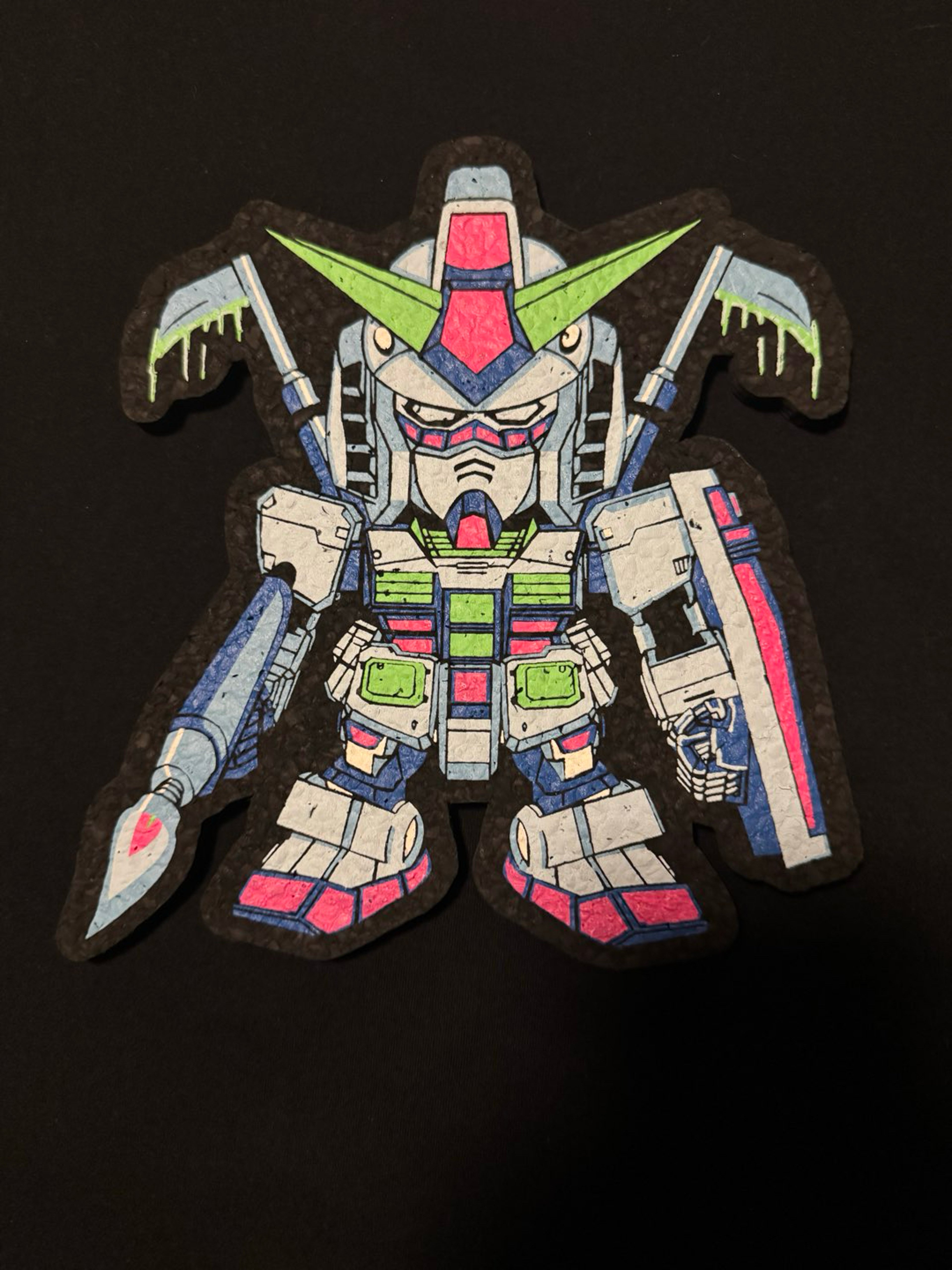 Preview pic of ❤️🌳{Signed} LovindaTreez x Moodmats UV Reactive Mech Warrior Dab Mat – Limited Collab