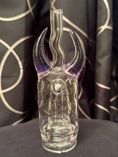 Preview pic of Magizle Glass Puffco Attachment - Purple Horns